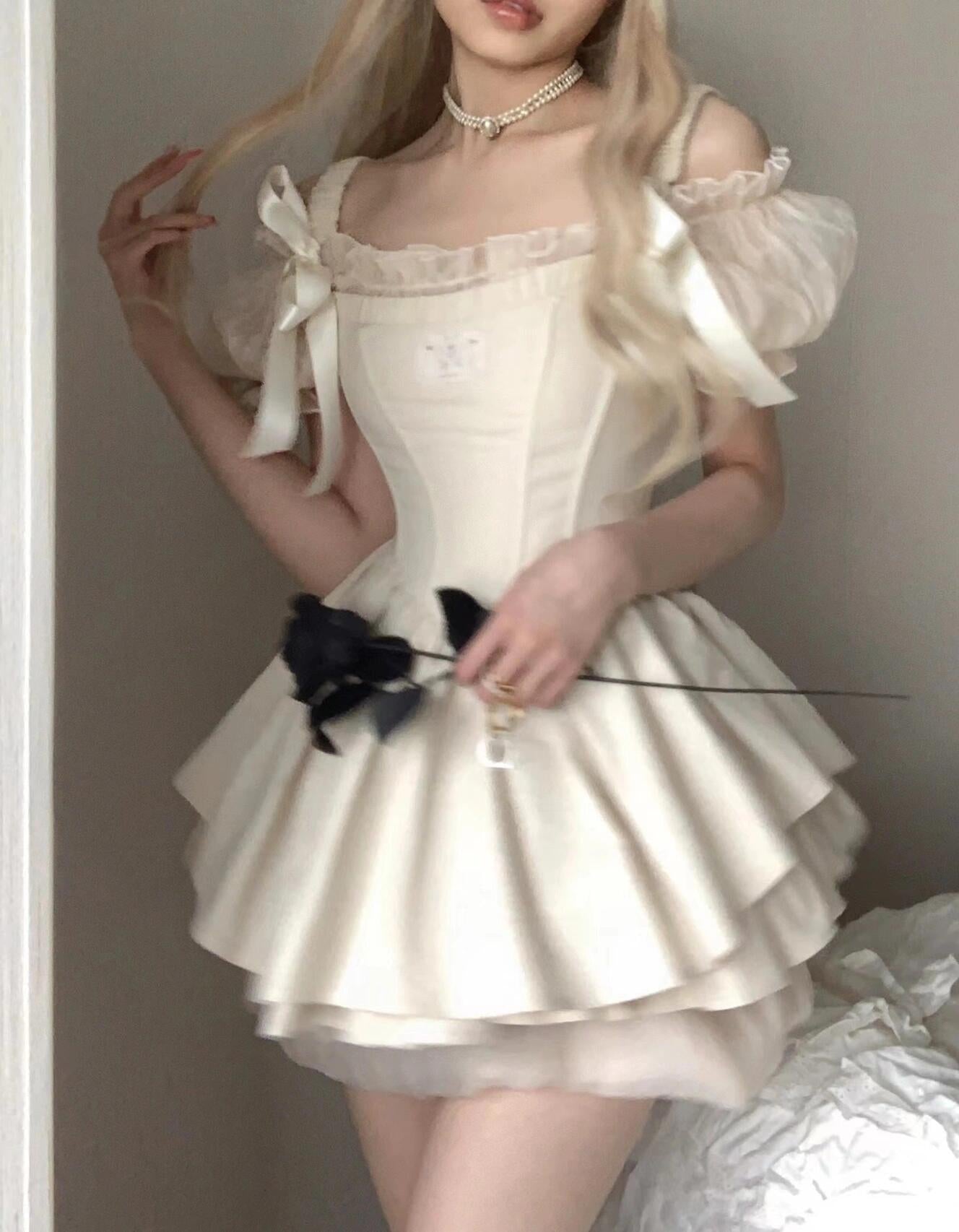 Get trendy with Nololita Hallucination Rose Dress Set - Dress available at Peiliee Shop. Grab yours for $79.90 today!