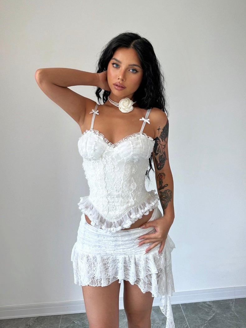 Get trendy with Princess Elsa and Ariel Fishbone Corset Top and skirt set - available at Peiliee Shop. Grab yours for $28 today!
