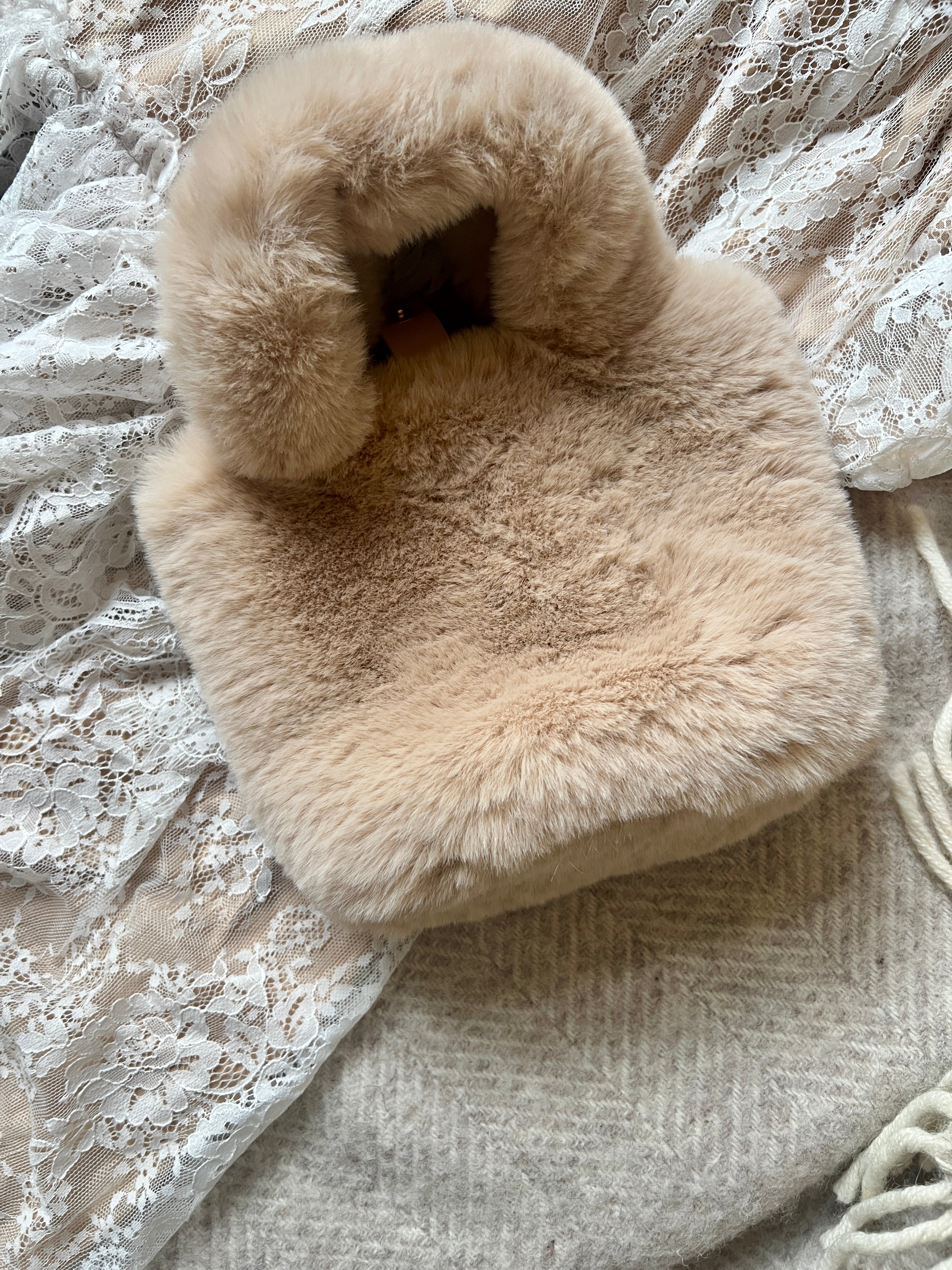 Get trendy with Soft Girl Era Faux Fur Mini Hand Bag - available at Peiliee Shop. Grab yours for $15 today!