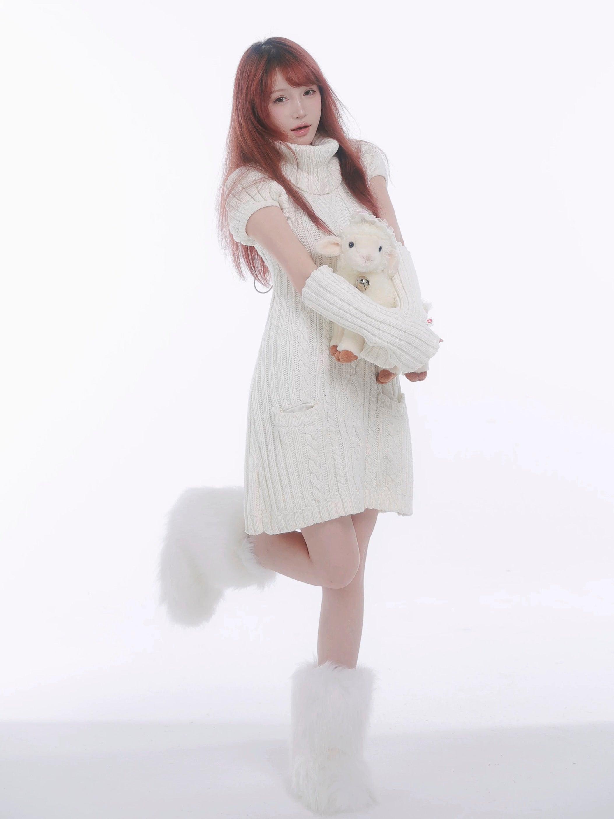 Get trendy with Rose Island Soft Snow White Princess Knitting Dress with removable collar Christmas - Dresses available at Peiliee Shop. Grab yours for $69 today!