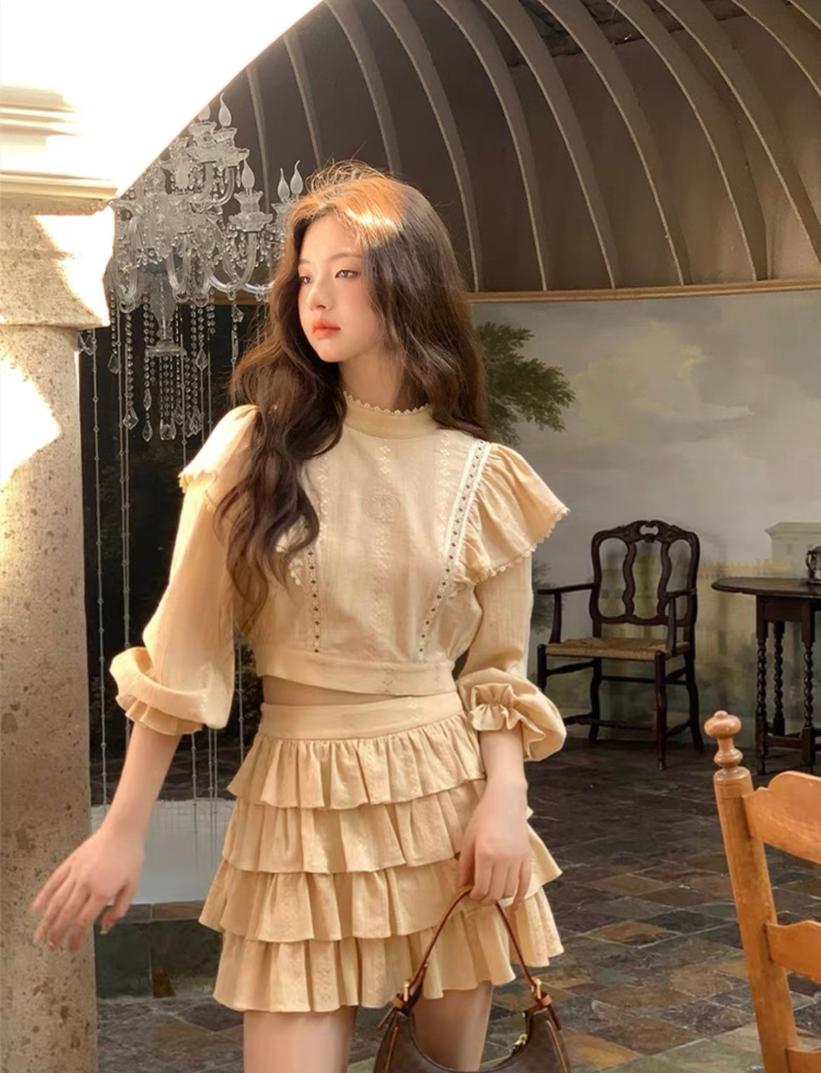 Get trendy with Time Traveler's Delicate Cutout Lace Ensemble - Dress available at Peiliee Shop. Grab yours for $42 today!