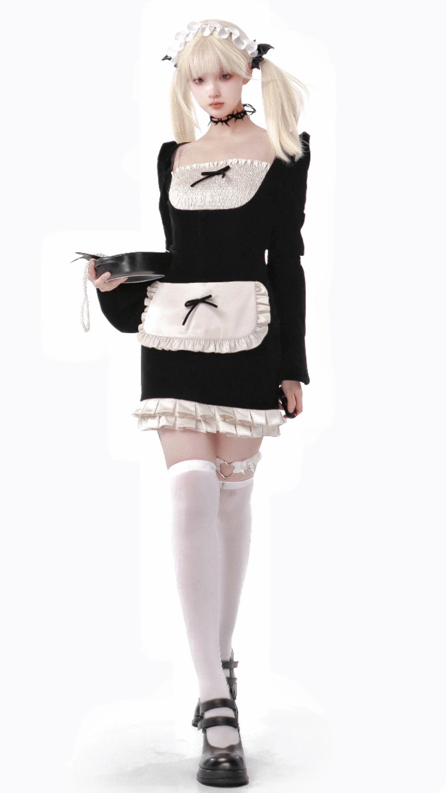 Get trendy with Court Style Maid Sexy Dress( Detachable Apron) - available at Peiliee Shop. Grab yours for $62 today!