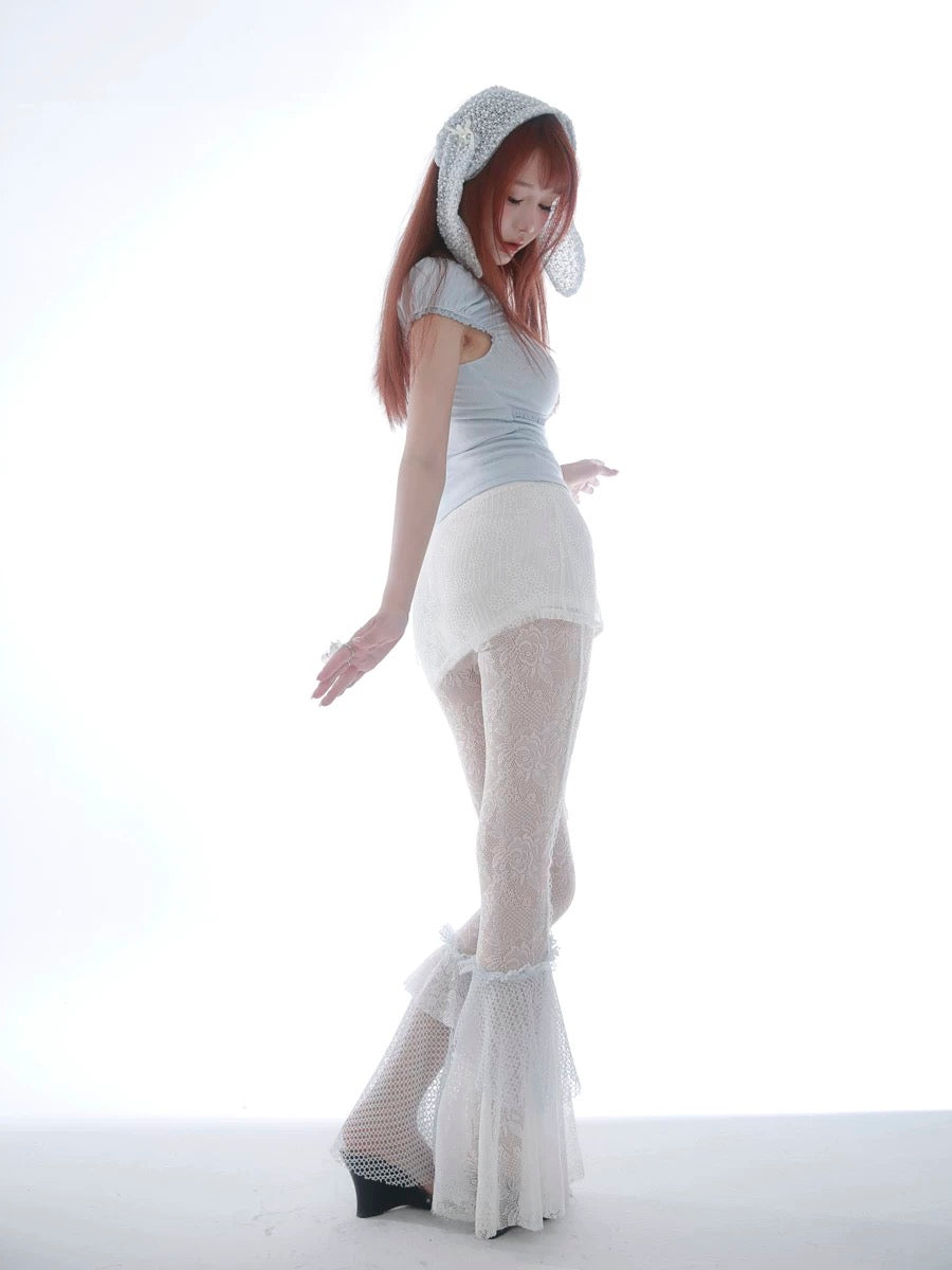 Get trendy with Rose Island Day Dream Flared Pants - available at Peiliee Shop. Grab yours for $46 today!