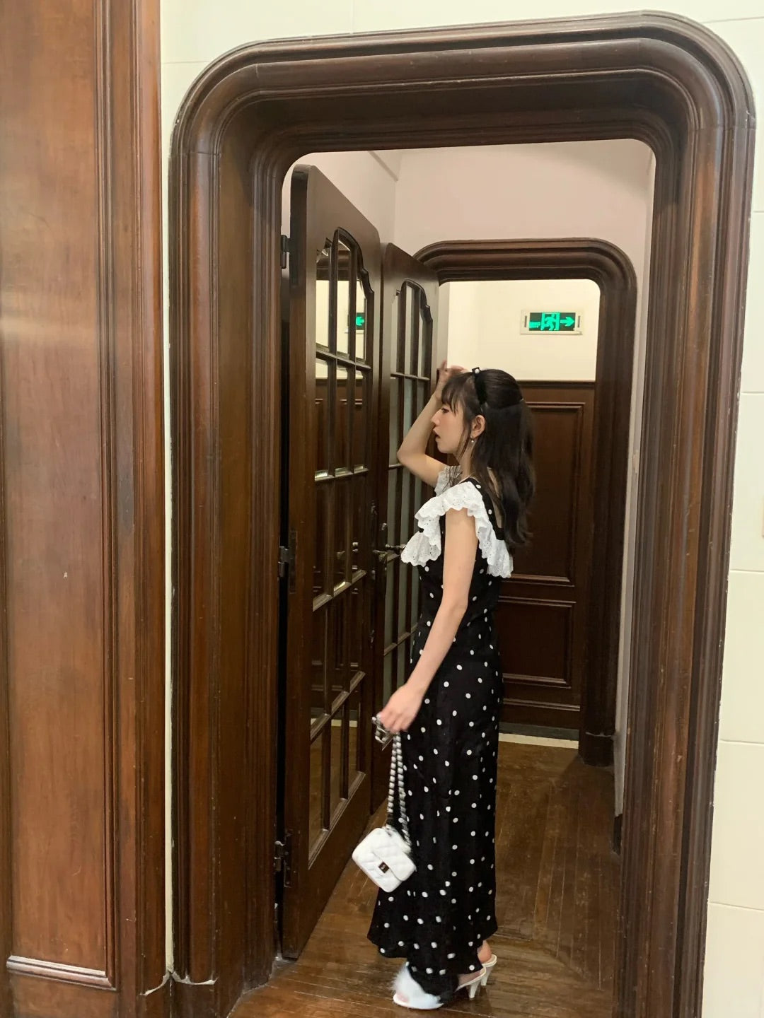 Get trendy with Inner Romance polka satin midi dress gown - Dresses available at Peiliee Shop. Grab yours for $36.80 today!