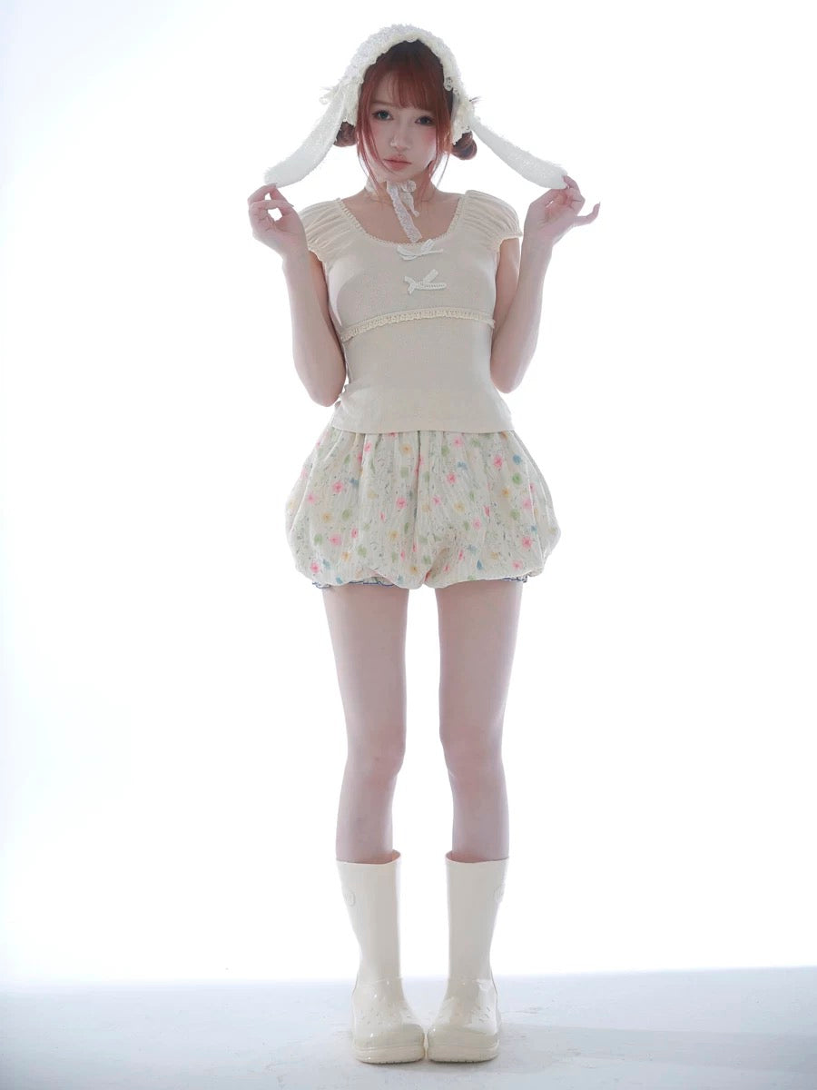 Get trendy with Rose Island Bunny land mini shorts bloomer - available at Peiliee Shop. Grab yours for $28 today!