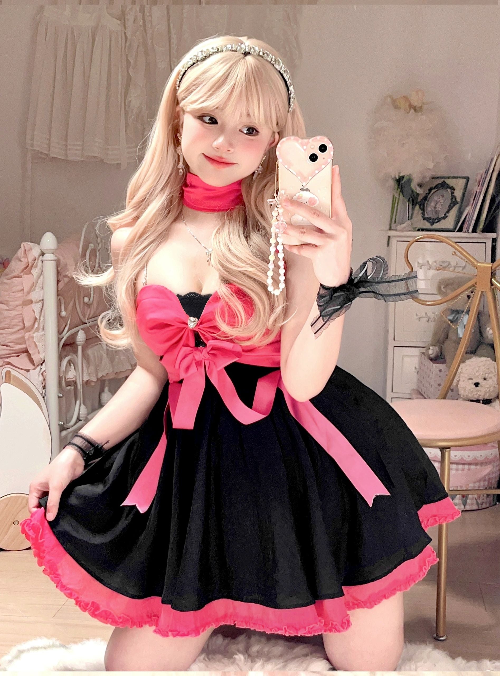 Get trendy with Moonlight Goddess Ribbon Mini Dress - available at Peiliee Shop. Grab yours for $49.90 today!