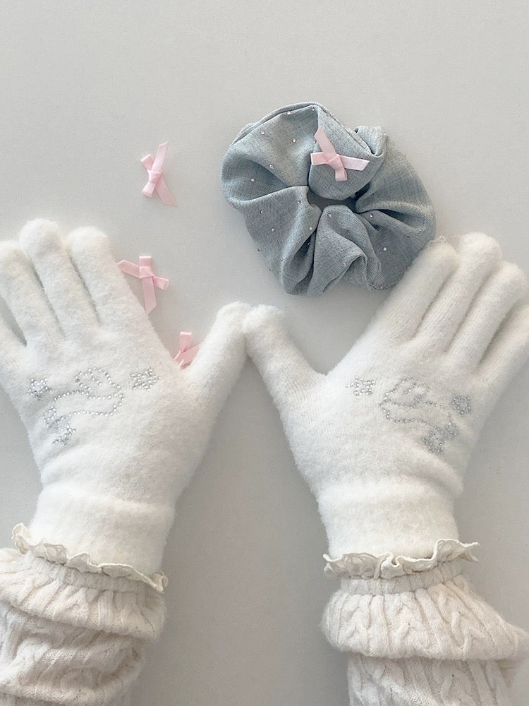 Get trendy with Soft Bunny Wonderland Faux Wool Gloves - Gloves available at Peiliee Shop. Grab yours for $12 today!