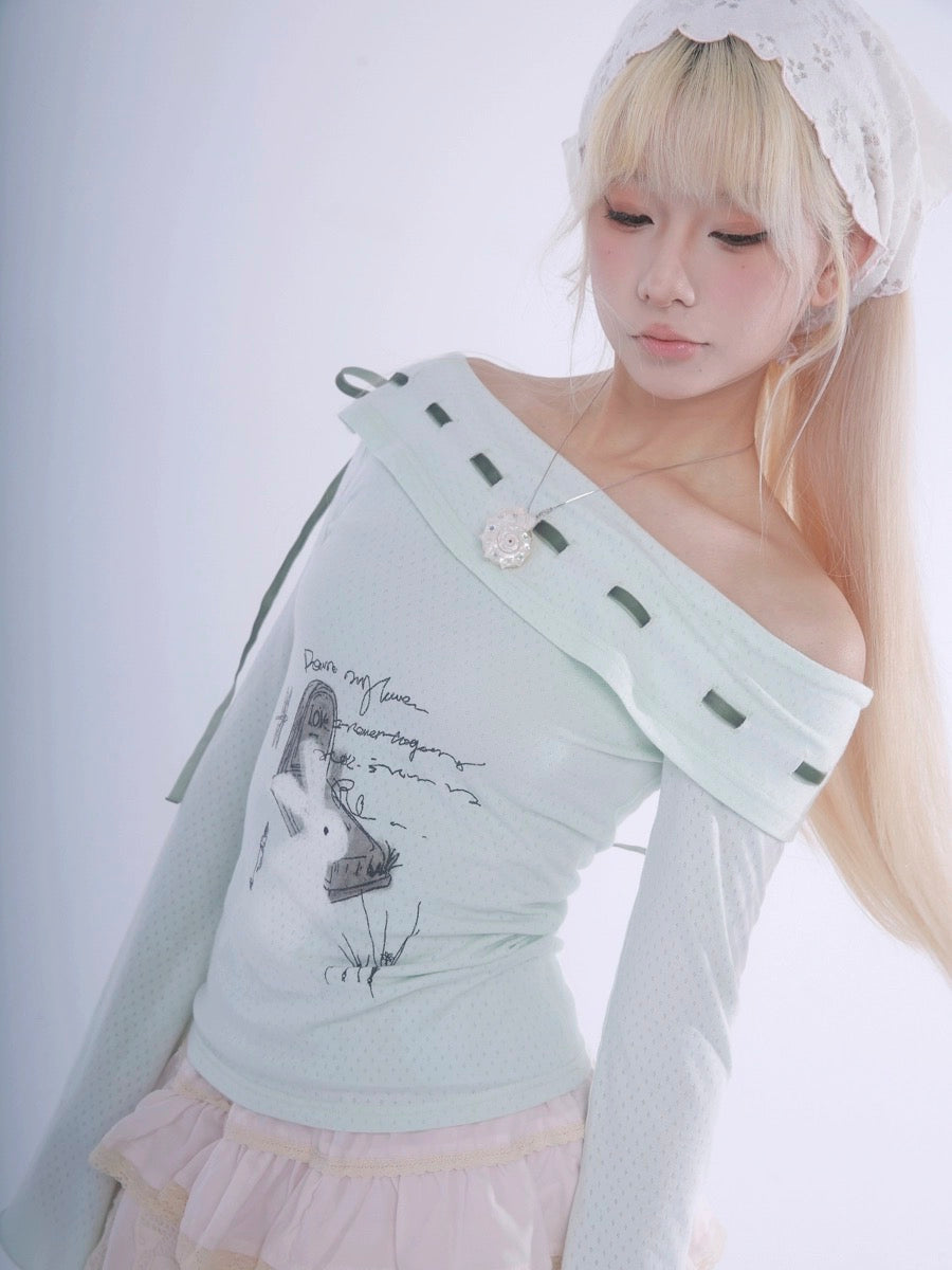 Get trendy with Certified Fairy Bunny Print Cotton Sweat Shirt - available at Peiliee Shop. Grab yours for $45 today!