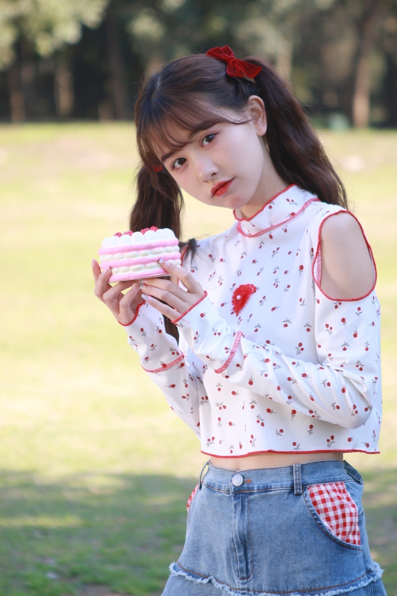 Get trendy with Rose Doll Christmas Cotton Top - available at Peiliee Shop. Grab yours for $17 today!