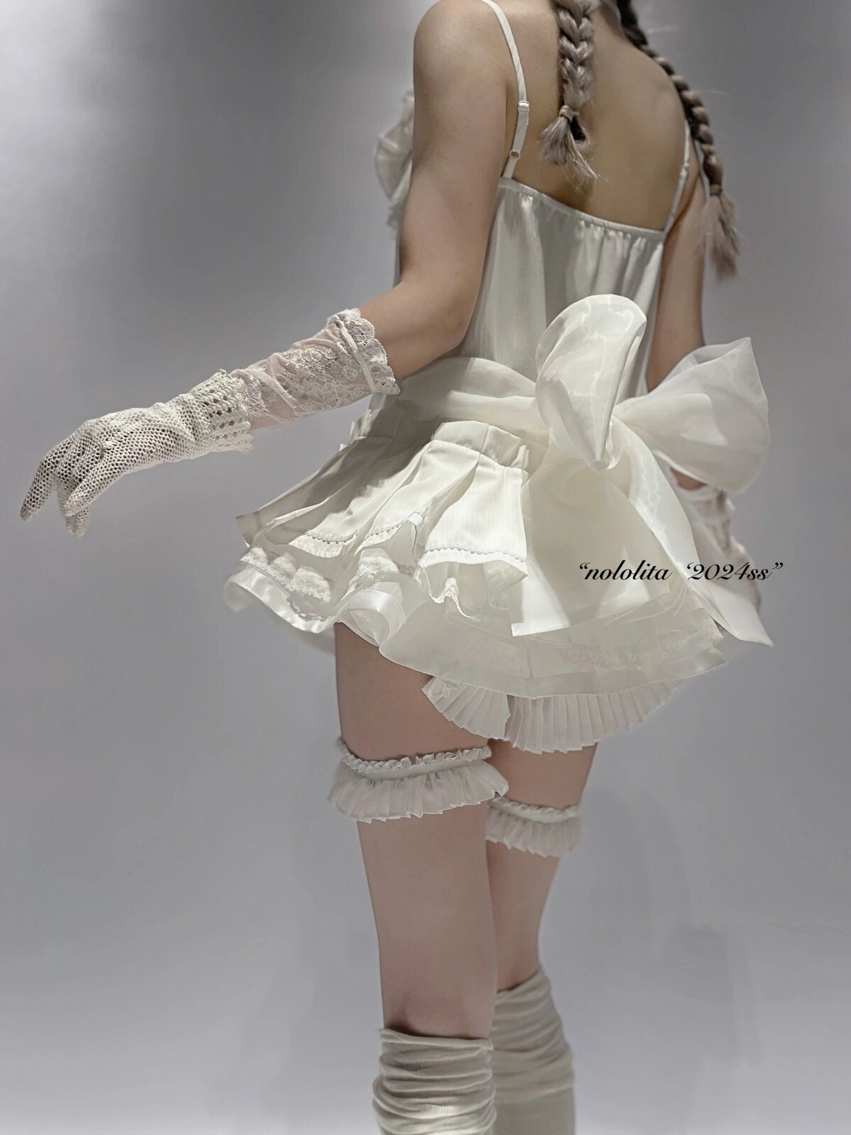 Get trendy with NoLolita 24SS Grey Angel Dress Cardigan Set - available at Peiliee Shop. Grab yours for $12 today!