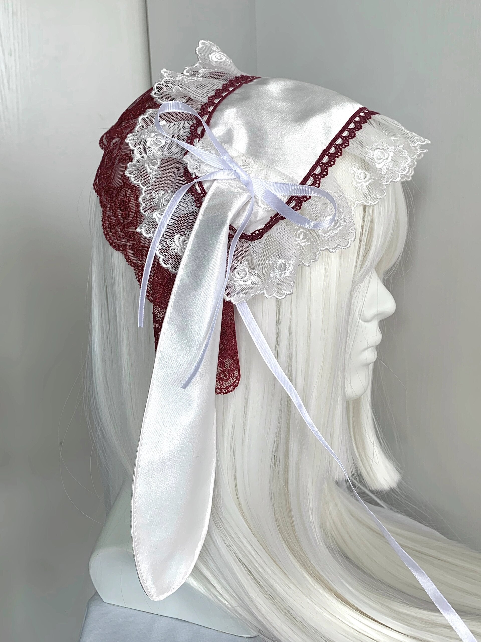 Get trendy with Wine Version Handmade Bunny Hat Headband - available at Peiliee Shop. Grab yours for $21.90 today!