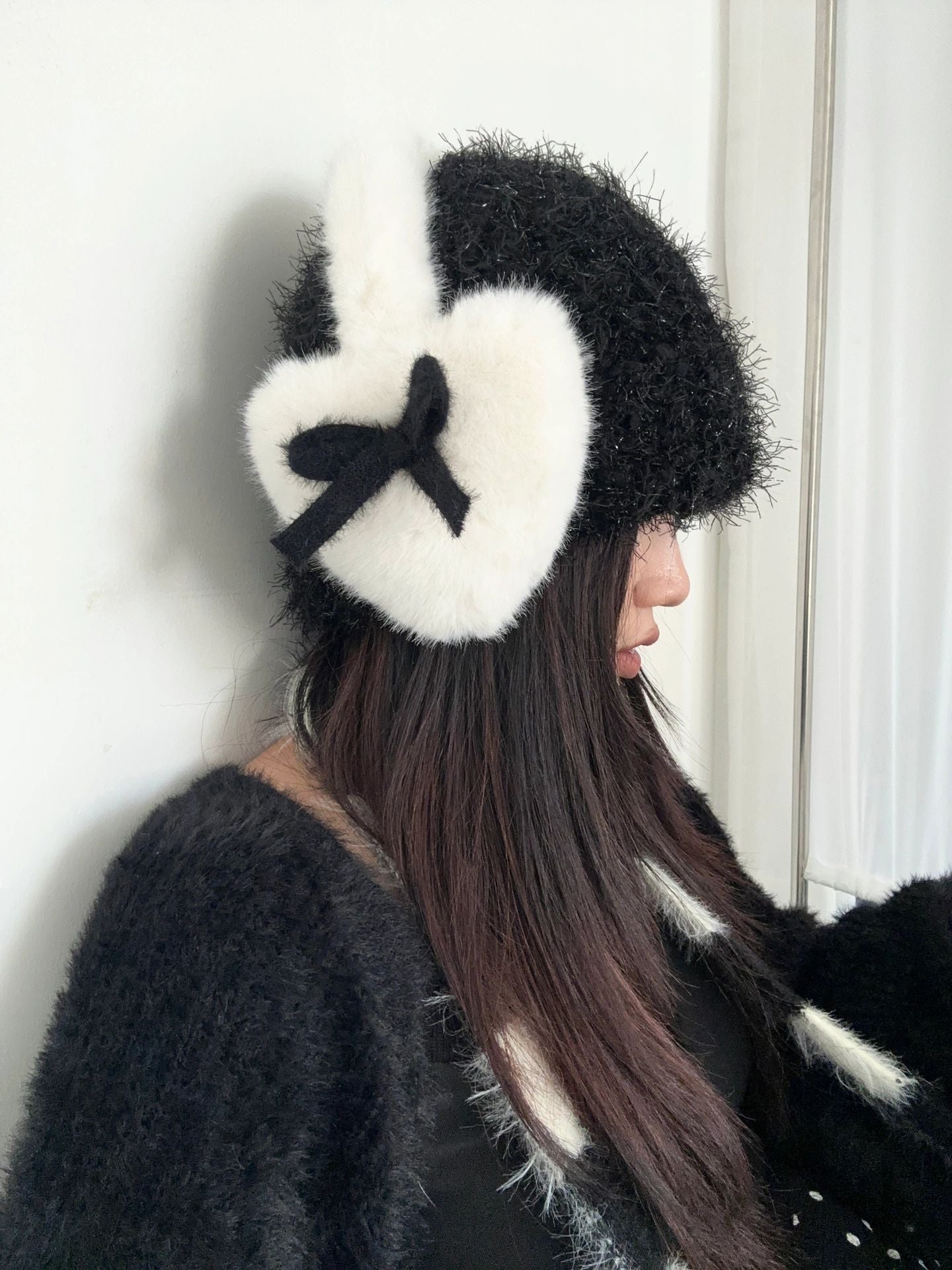 Get trendy with Dolly heart faux fur ribbon ear muffs ear warmer - available at Peiliee Shop. Grab yours for $13.80 today!