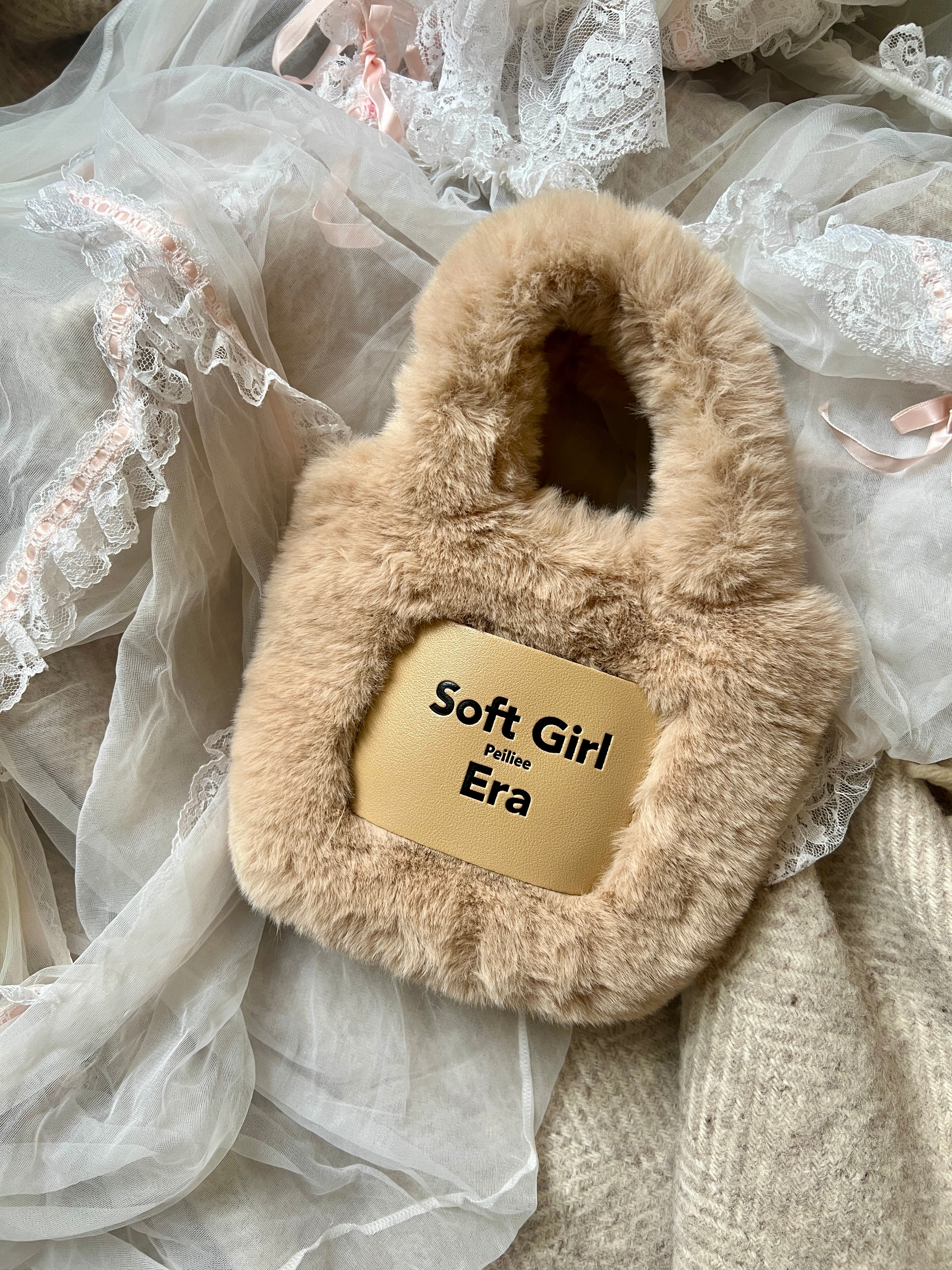 Get trendy with Soft Girl Era Faux Fur Mini Hand Bag - available at Peiliee Shop. Grab yours for $15 today!
