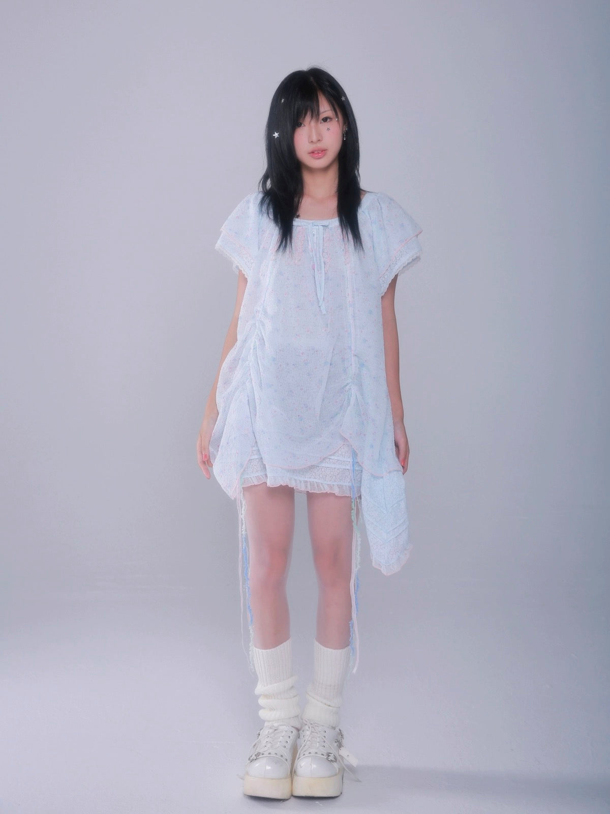 Get trendy with Mermaid Lagoon Mini Floral Dress - Dress available at Peiliee Shop. Grab yours for $58 today!