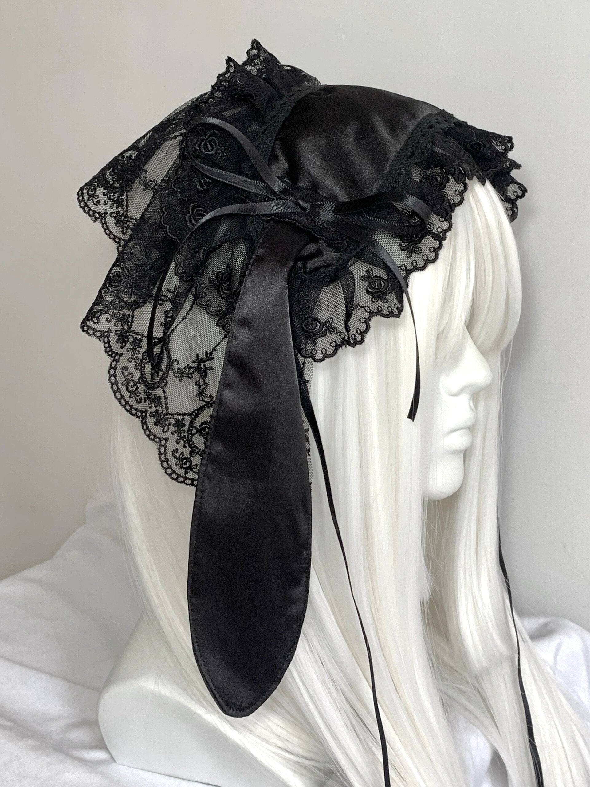 Get trendy with Black Version Handmade Bunny Hat Headband Gothic Lolita Fashion - available at Peiliee Shop. Grab yours for $21.90 today!