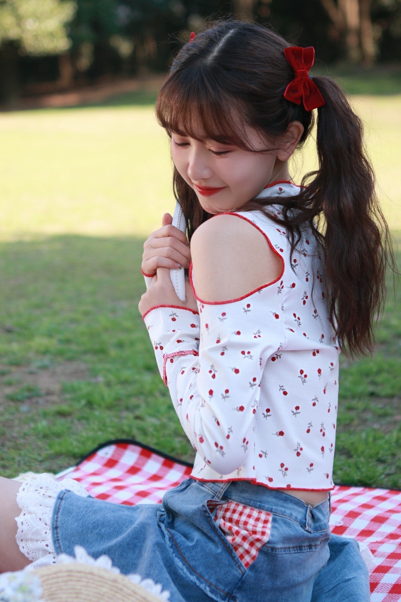 Get trendy with Rose Doll Christmas Cotton Top - available at Peiliee Shop. Grab yours for $17 today!