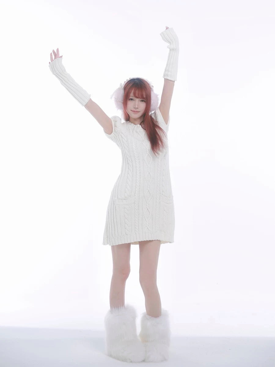 Get trendy with Rose Island Soft Snow White Princess Knitting Dress with removable collar Christmas - Dresses available at Peiliee Shop. Grab yours for $69 today!