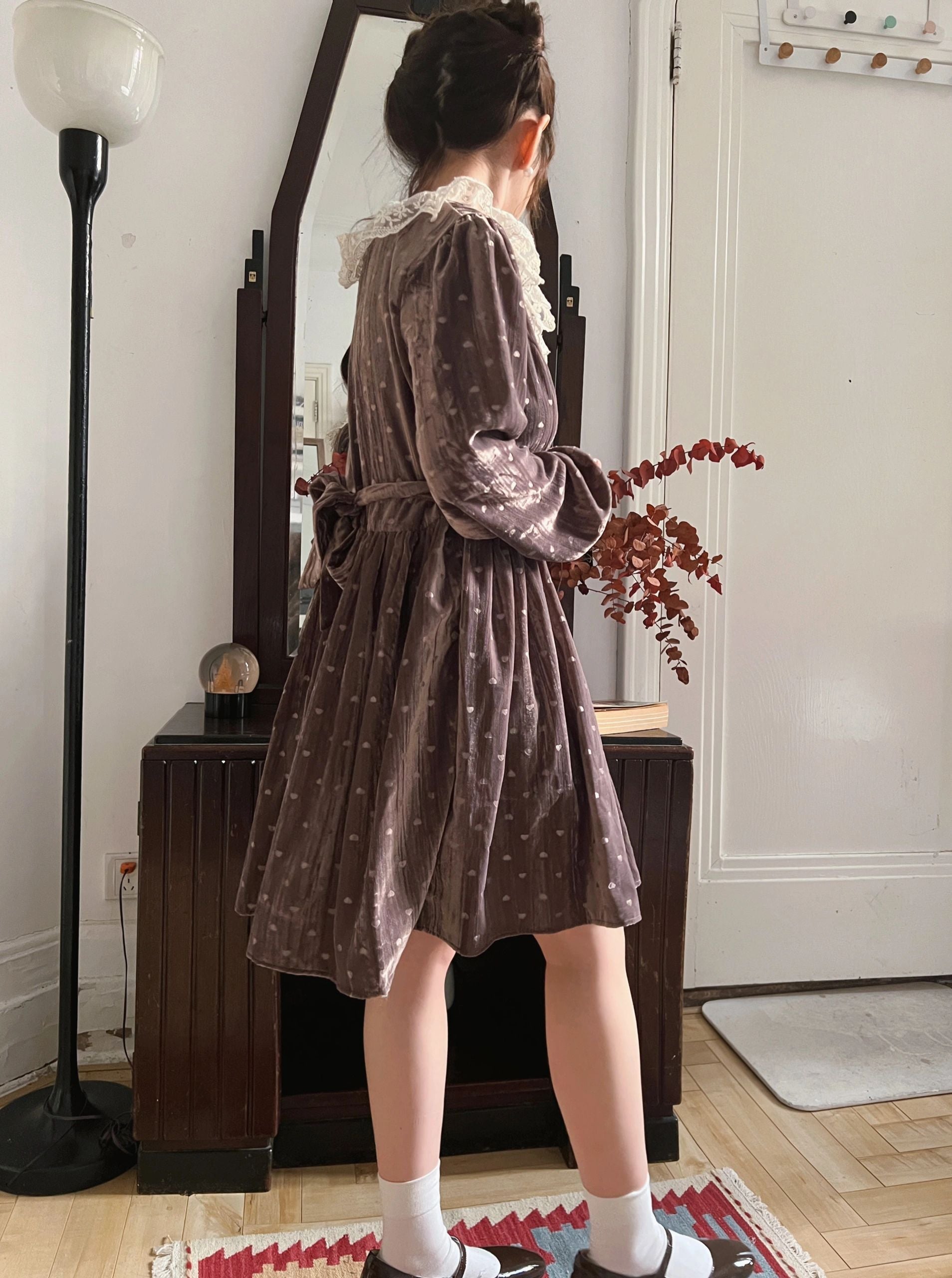 Get trendy with Cocoa Charm Sweet Babydoll Velvet Mini Dress - Dresses available at Peiliee Shop. Grab yours for $36.80 today!