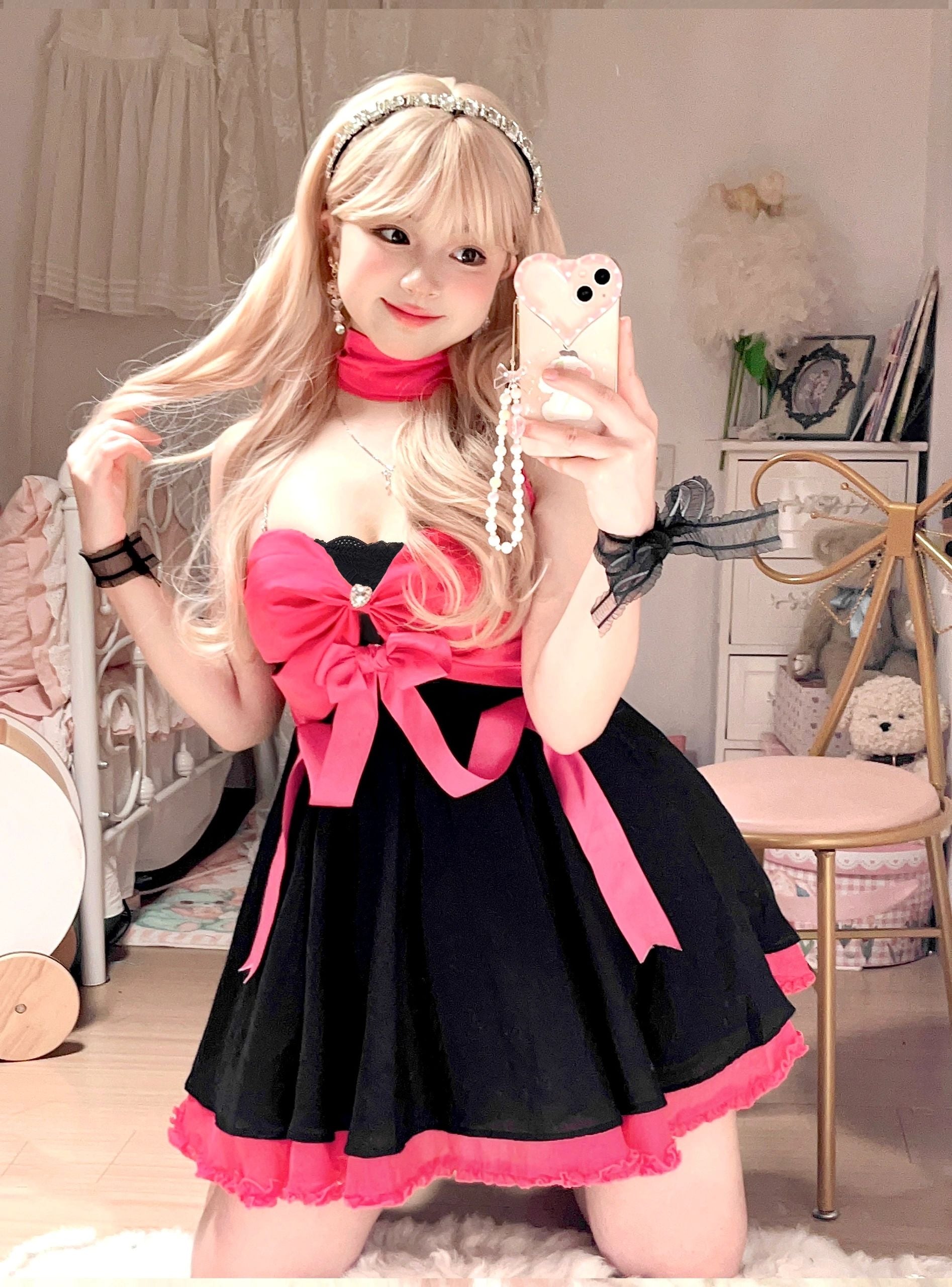 Get trendy with Moonlight Goddess Ribbon Mini Dress - available at Peiliee Shop. Grab yours for $49.90 today!