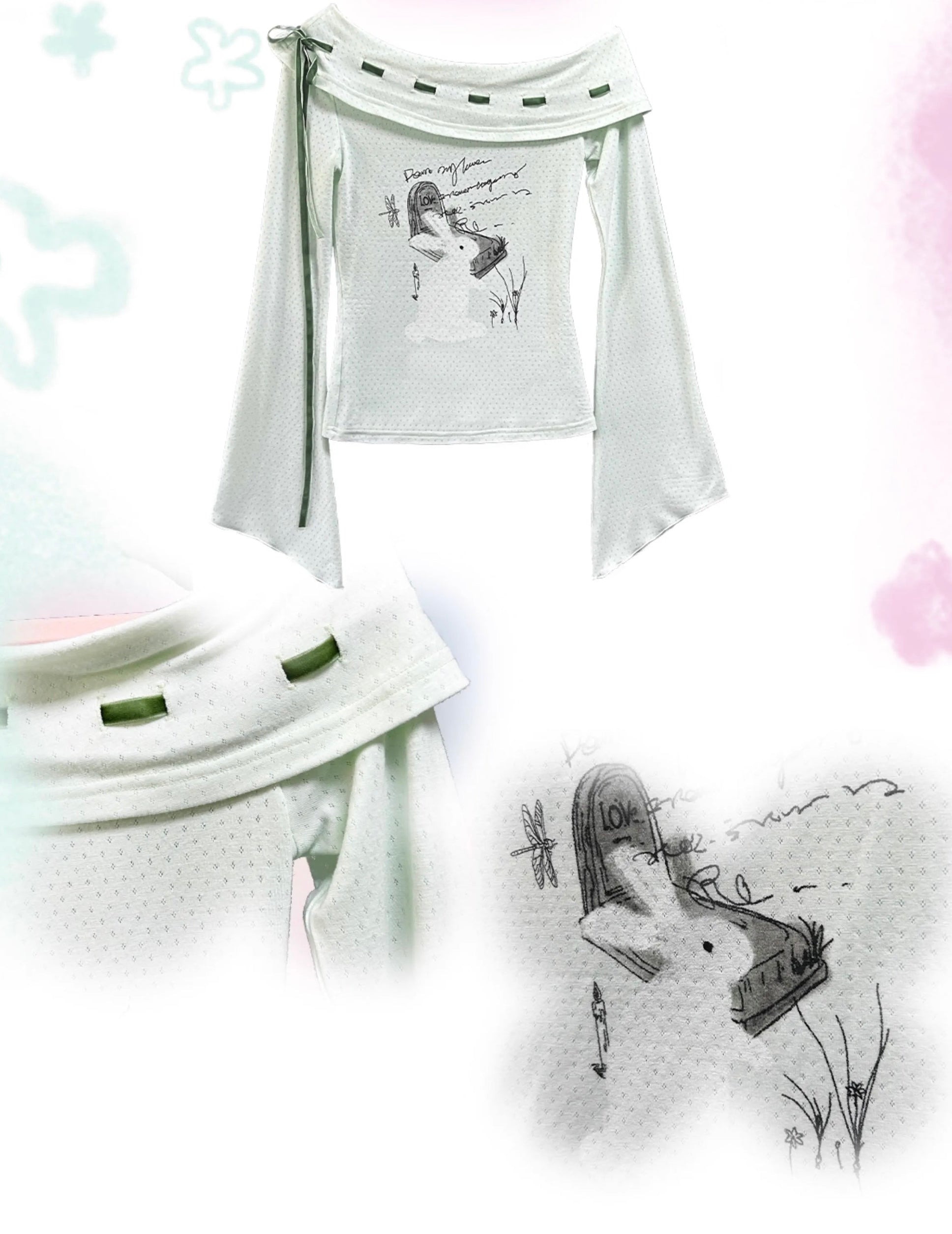 Get trendy with Certified Fairy Bunny Print Cotton Sweat Shirt - available at Peiliee Shop. Grab yours for $45 today!