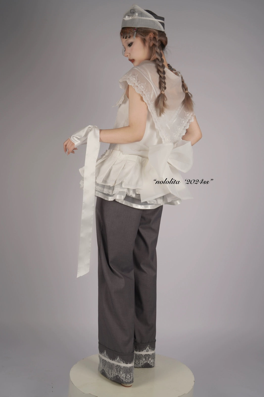 Get trendy with NoLolita 24SS Grey Angel Dress Cardigan Set - available at Peiliee Shop. Grab yours for $12 today!