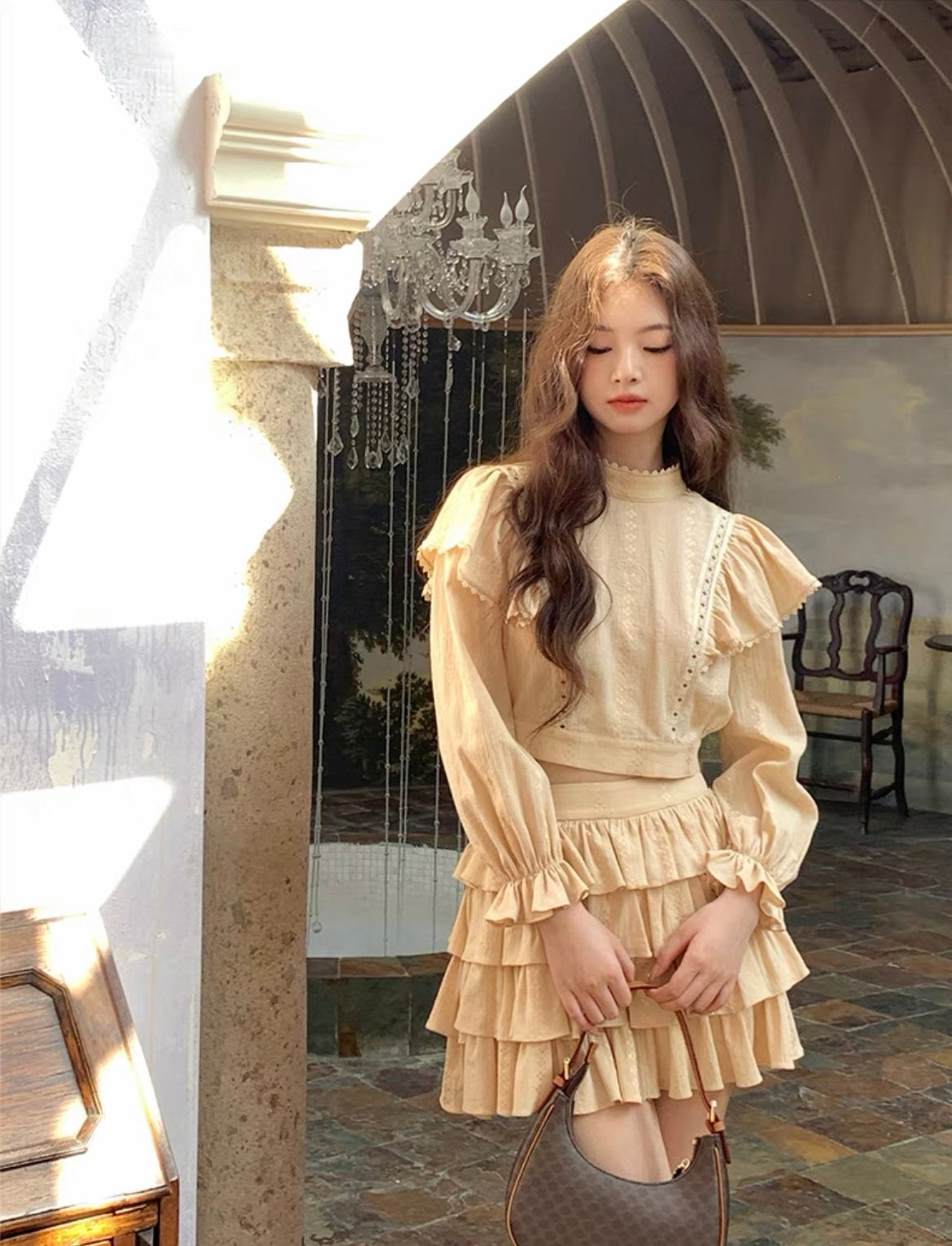 Get trendy with Time Traveler's Delicate Cutout Lace Ensemble - Dress available at Peiliee Shop. Grab yours for $41 today!