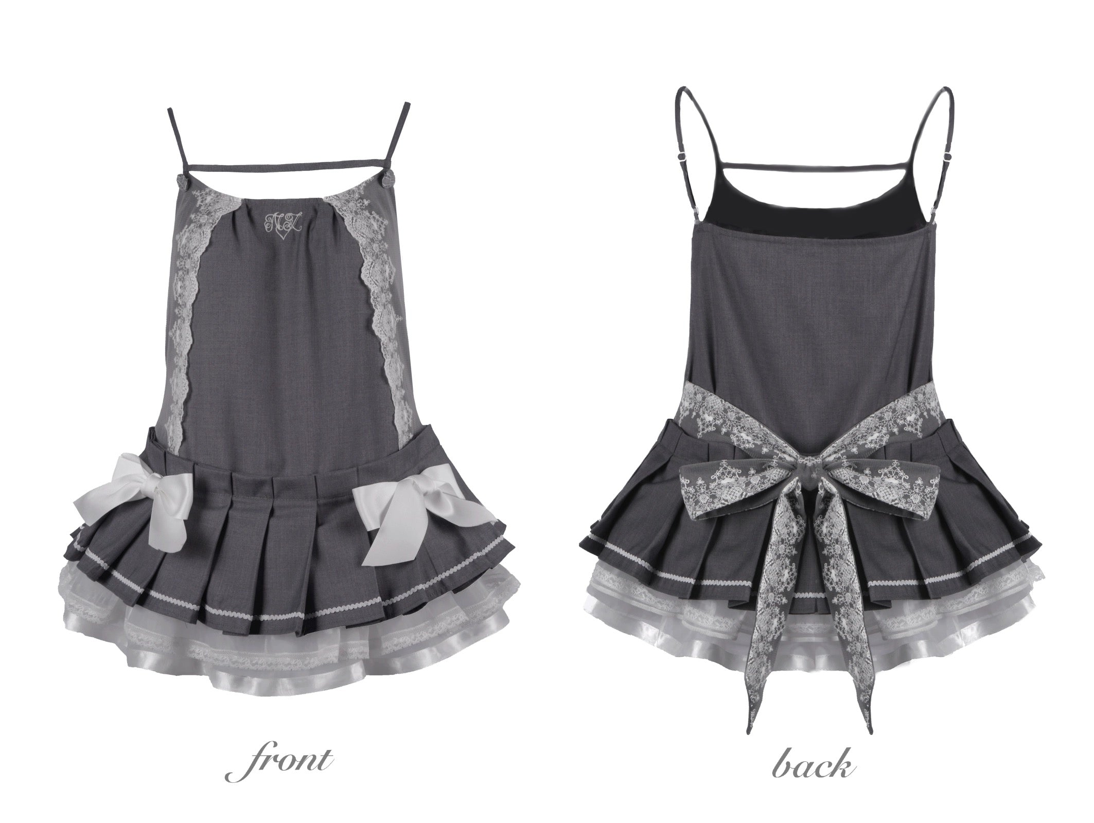 Get trendy with NoLolita 24SS Grey Angel Dress Cardigan Set - available at Peiliee Shop. Grab yours for $12 today!
