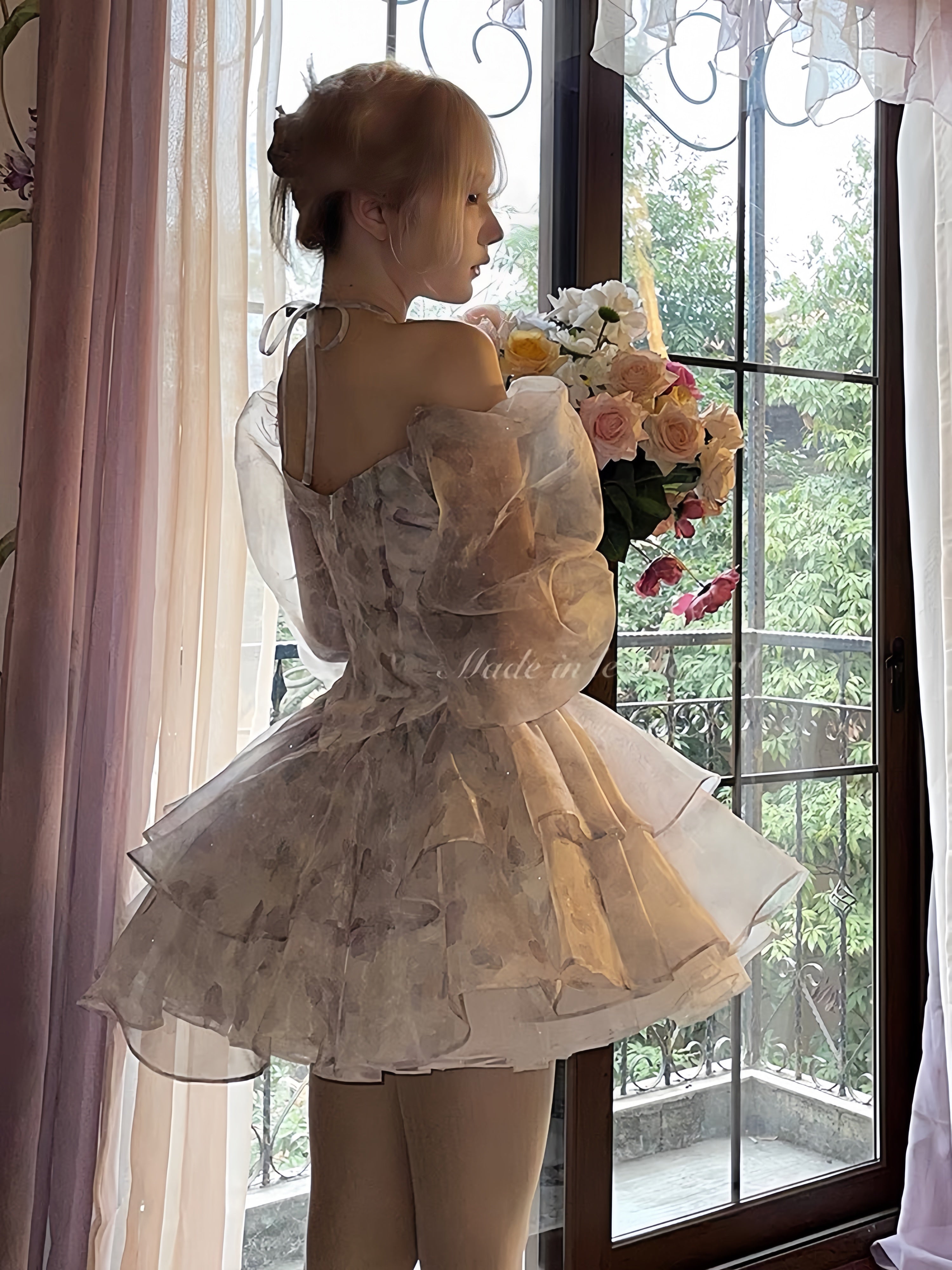 Get trendy with Lavender Honey Dream Floral Mini Dress - available at Peiliee Shop. Grab yours for $42.50 today!
