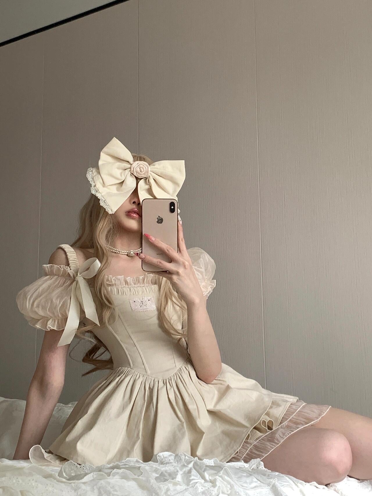 Get trendy with Nololita Hallucination Rose Dress Set - Dress available at Peiliee Shop. Grab yours for $79.90 today!