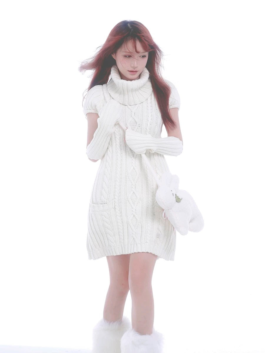 Get trendy with Rose Island Soft Snow White Princess Knitting Dress with removable collar Christmas - Dresses available at Peiliee Shop. Grab yours for $69 today!