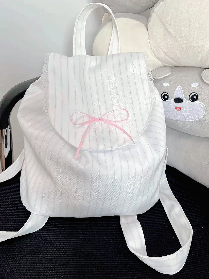 Get trendy with Ballerina Ribbon Cotton Backpack - Gloves available at Peiliee Shop. Grab yours for $18 today!
