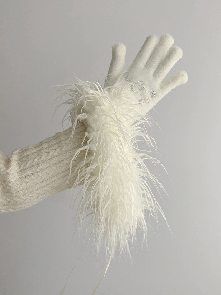 Get trendy with Soft Bunny Wonderland Faux Wool Gloves - Gloves available at Peiliee Shop. Grab yours for $12 today!