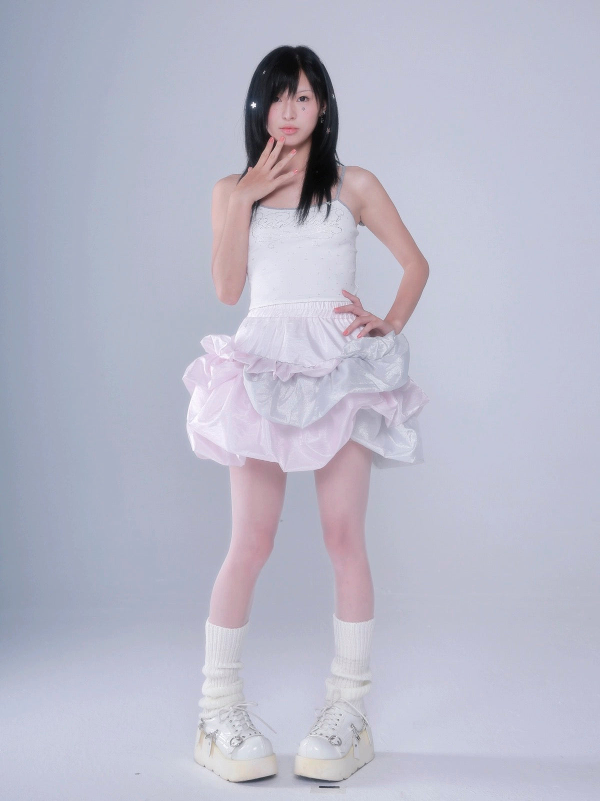 Get trendy with Starry Twinkle Wings Crop Top Linne Tank - Crop Top available at Peiliee Shop. Grab yours for $32 today!