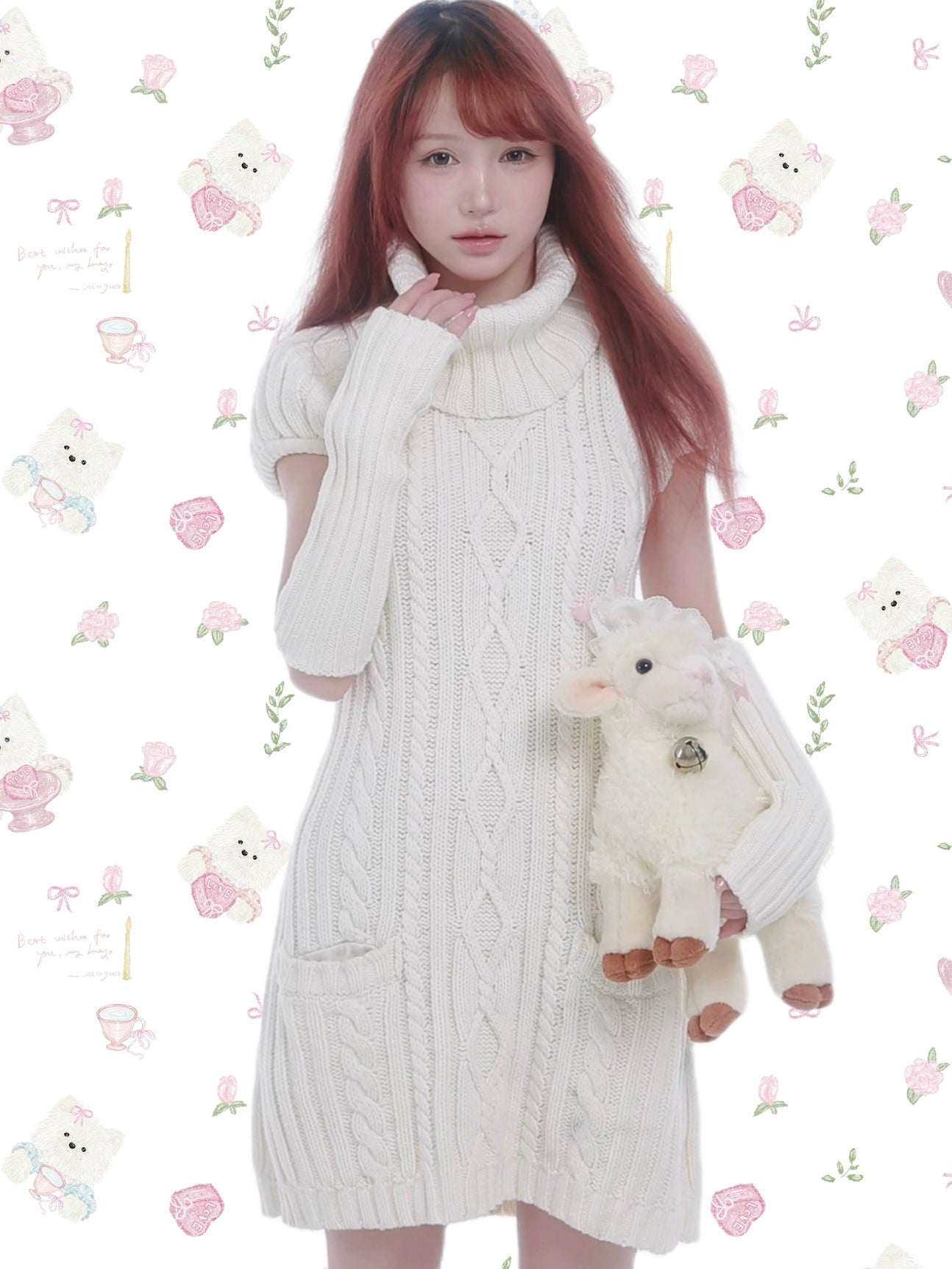 Get trendy with Rose Island Soft Snow White Princess Knitting Dress with removable collar Christmas - Dresses available at Peiliee Shop. Grab yours for $69 today!