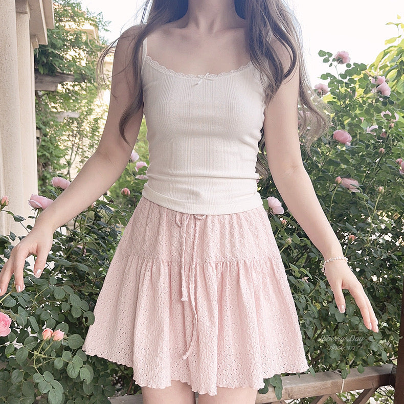 Get trendy with Sakura Aroma Heart Mini Skirt - available at Peiliee Shop. Grab yours for $18 today!