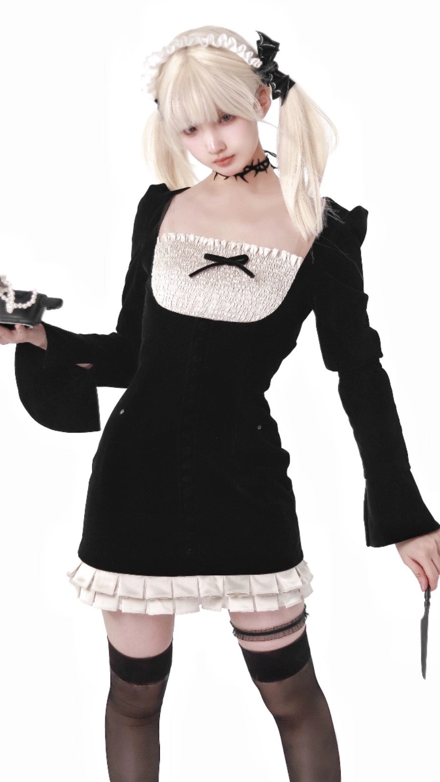 Get trendy with Court Style Maid Sexy Dress( Detachable Apron) - available at Peiliee Shop. Grab yours for $62 today!