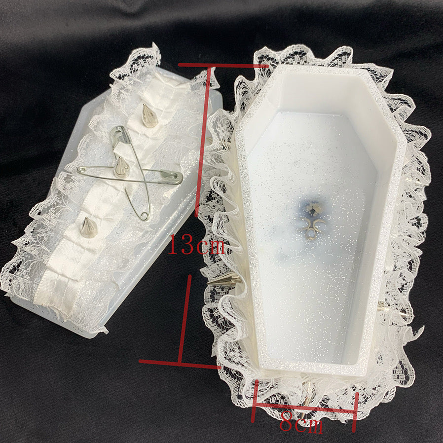 Get trendy with White Gothic Grunge Girl Cross Handmade Jewllery Box - available at Peiliee Shop. Grab yours for $19.90 today!