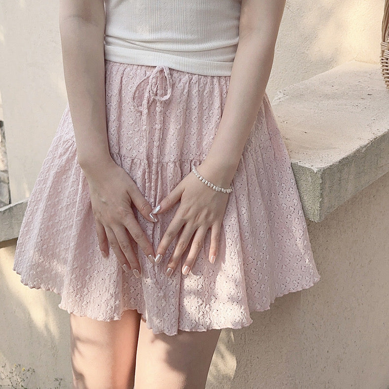 Get trendy with Sakura Aroma Heart Mini Skirt - available at Peiliee Shop. Grab yours for $18 today!