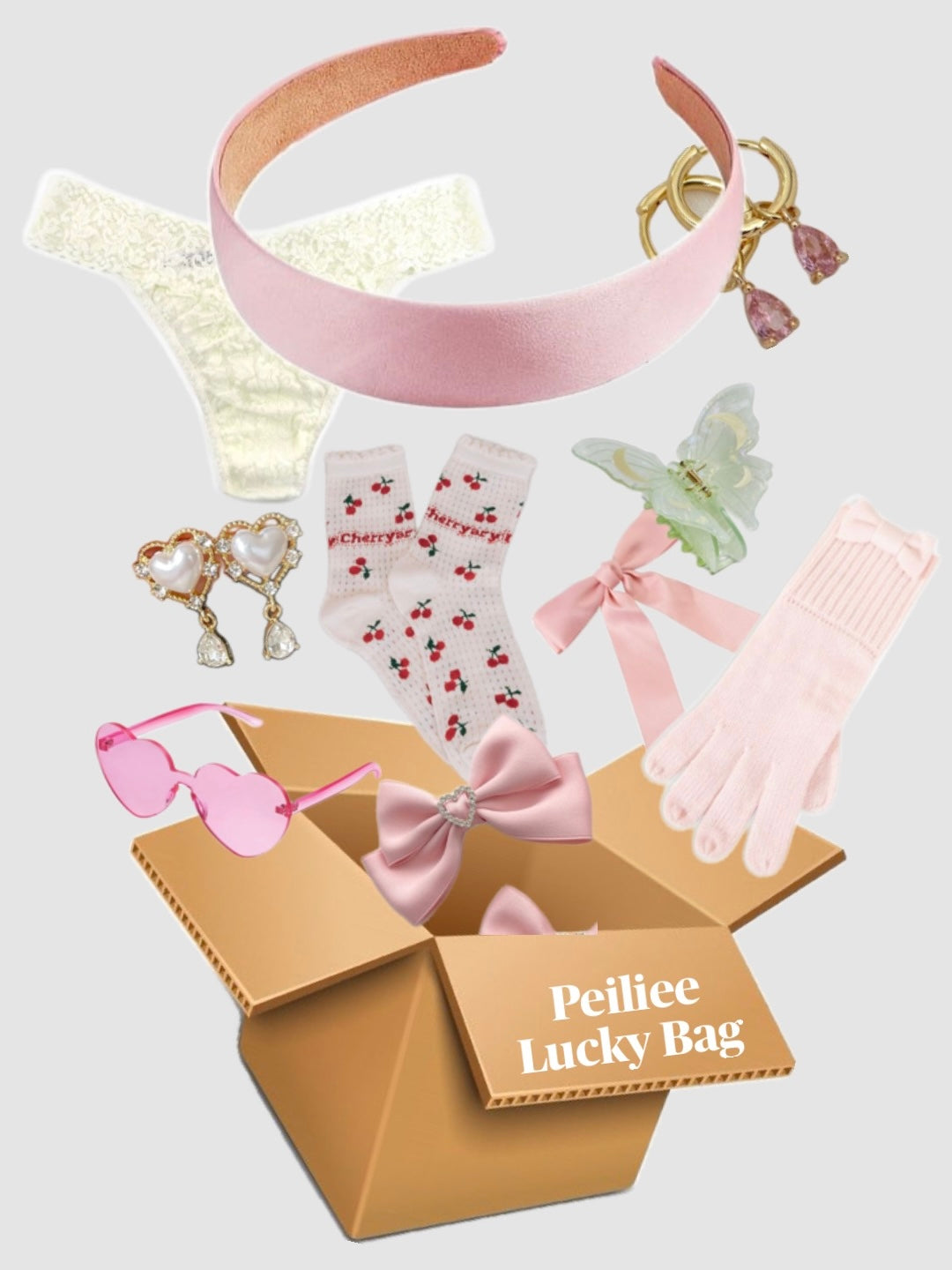 Get trendy with Accessories & Jewelry Lucky Bag - available at Peiliee Shop. Grab yours for $9.90 today!