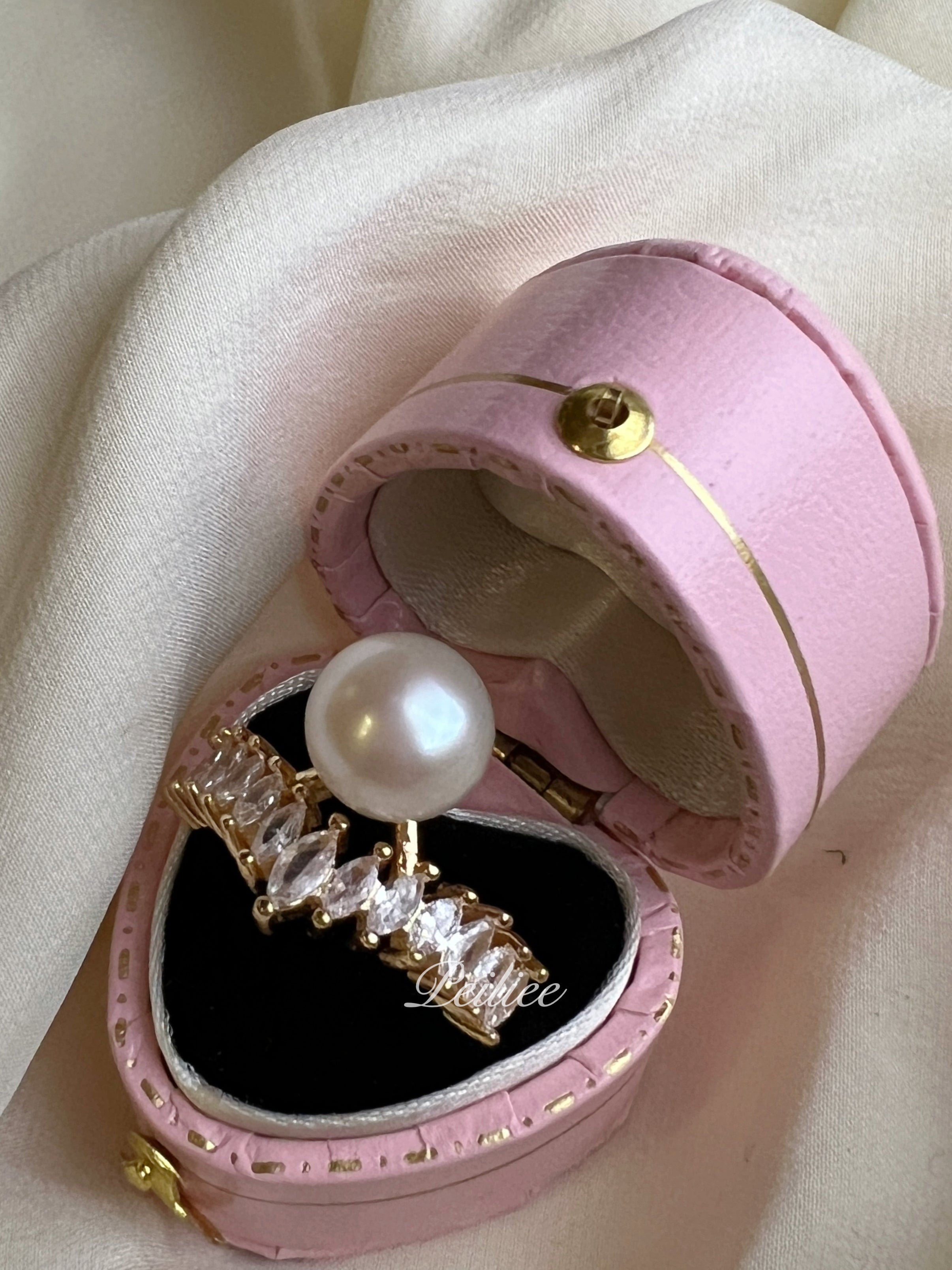 Get trendy with Love Me Like You Do Crystal 9-10mm Freshwater Pearl Ring - available at Peiliee Shop. Grab yours for $19.90 today!