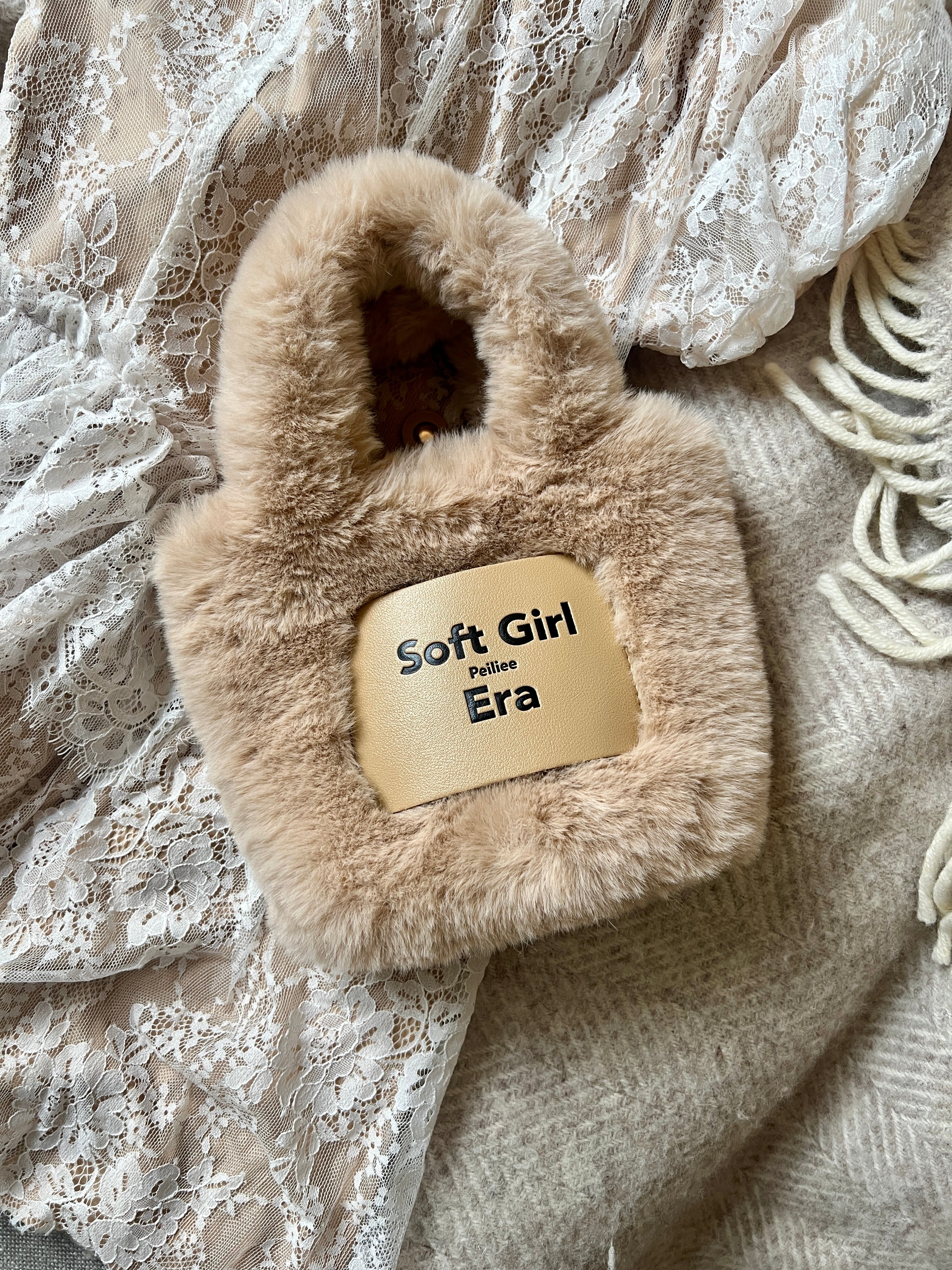 Get trendy with Soft Girl Era Faux Fur Mini Hand Bag - available at Peiliee Shop. Grab yours for $15 today!