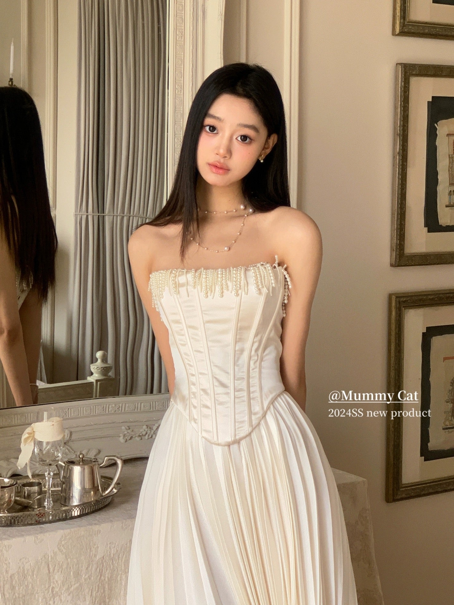 Get trendy with Luna Glow Satin Corset Skirt Set - available at Peiliee Shop. Grab yours for $46 today!