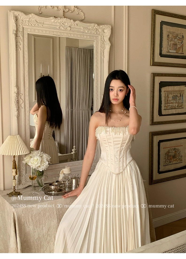 Get trendy with Luna Glow Satin Corset Skirt Set - available at Peiliee Shop. Grab yours for $46 today!