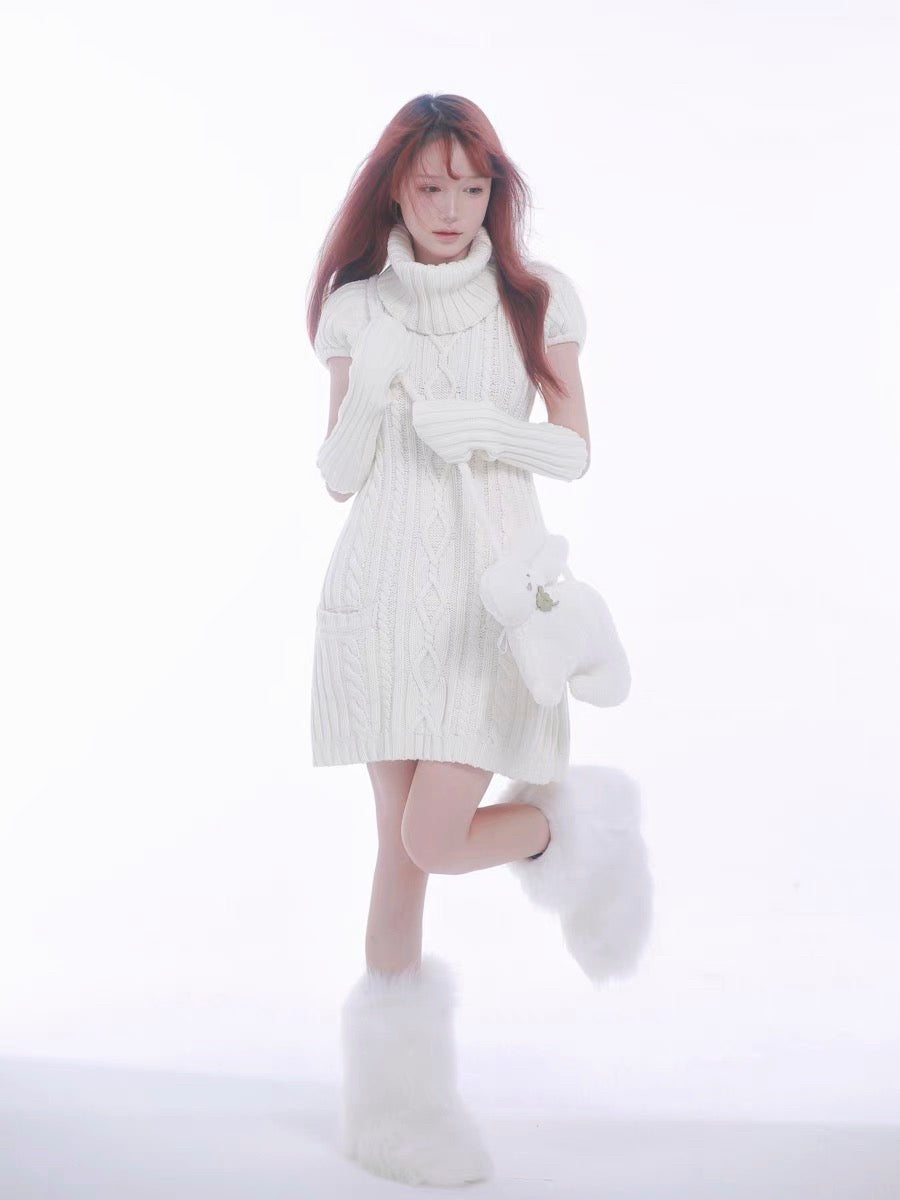 Get trendy with Rose Island Soft Snow White Princess Knitting Dress with removable collar Christmas - Dresses available at Peiliee Shop. Grab yours for $69 today!
