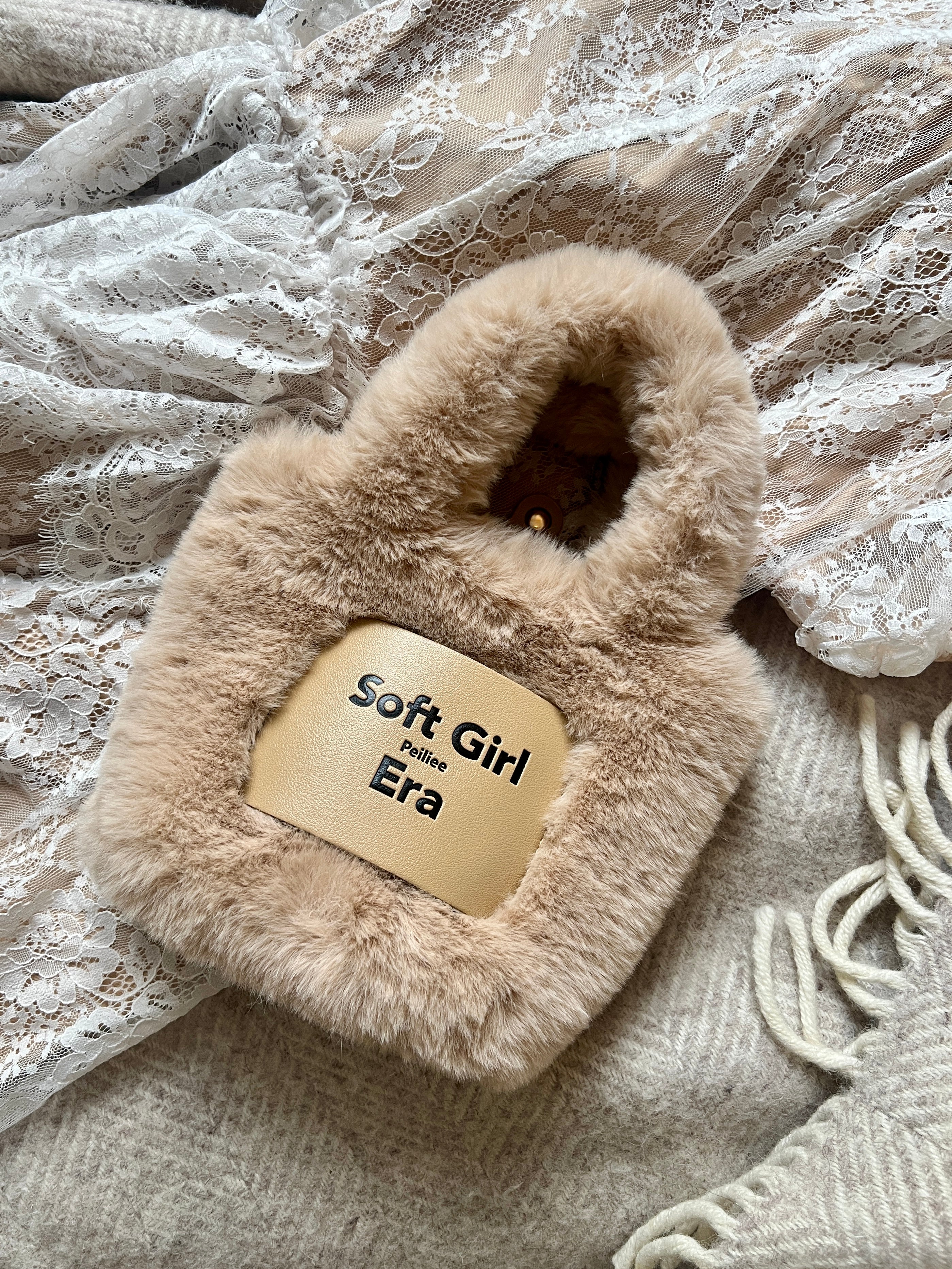 Get trendy with Soft Girl Era Faux Fur Mini Hand Bag - available at Peiliee Shop. Grab yours for $15 today!
