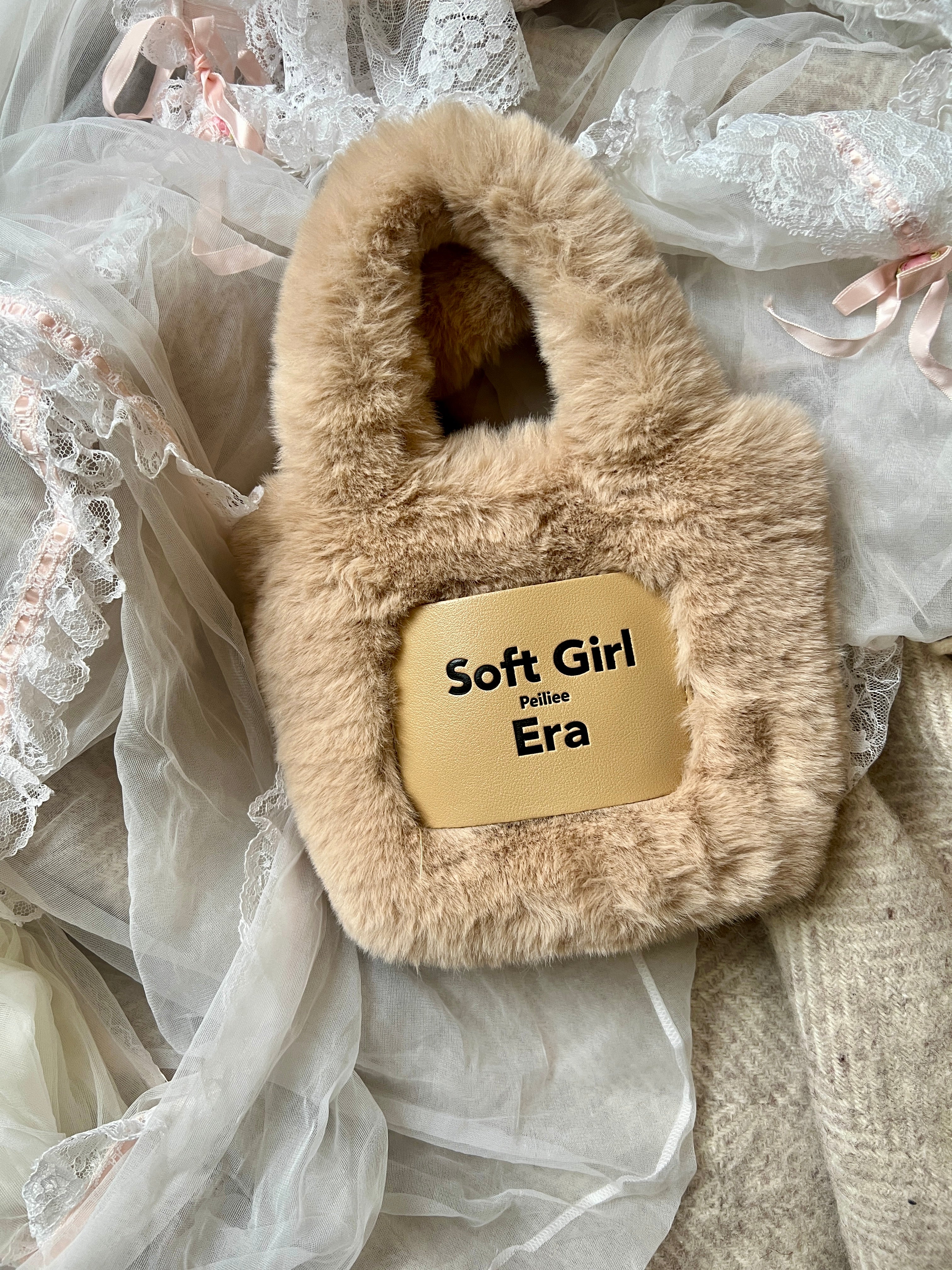 Get trendy with Soft Girl Era Faux Fur Mini Hand Bag - available at Peiliee Shop. Grab yours for $15 today!
