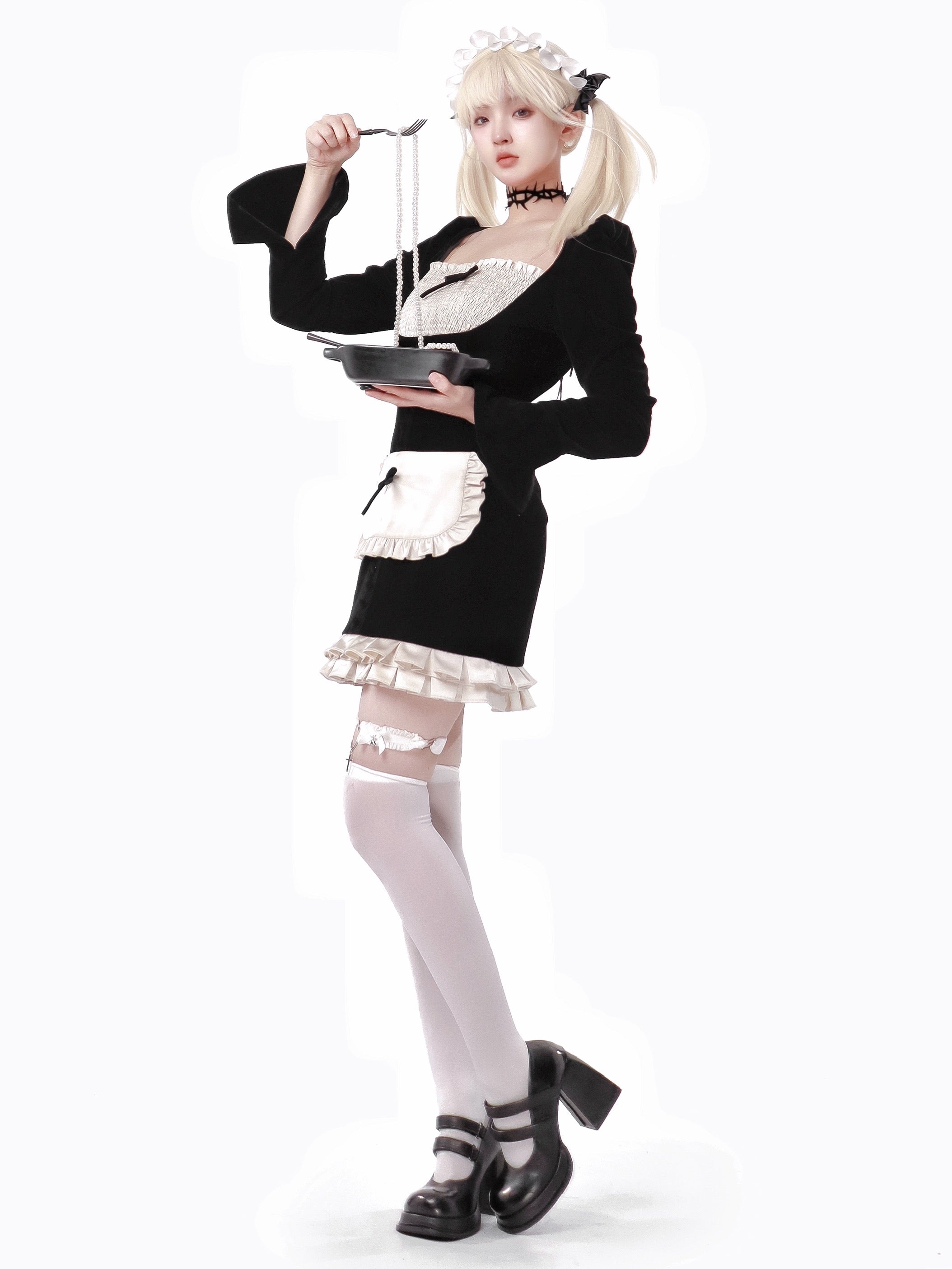 Get trendy with Court Style Maid Sexy Dress( Detachable Apron) - available at Peiliee Shop. Grab yours for $62 today!