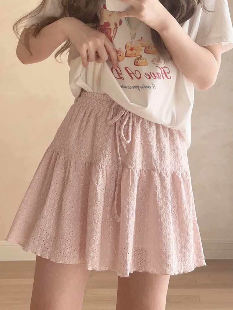 Get trendy with Sakura Aroma Heart Mini Skirt - available at Peiliee Shop. Grab yours for $18 today!