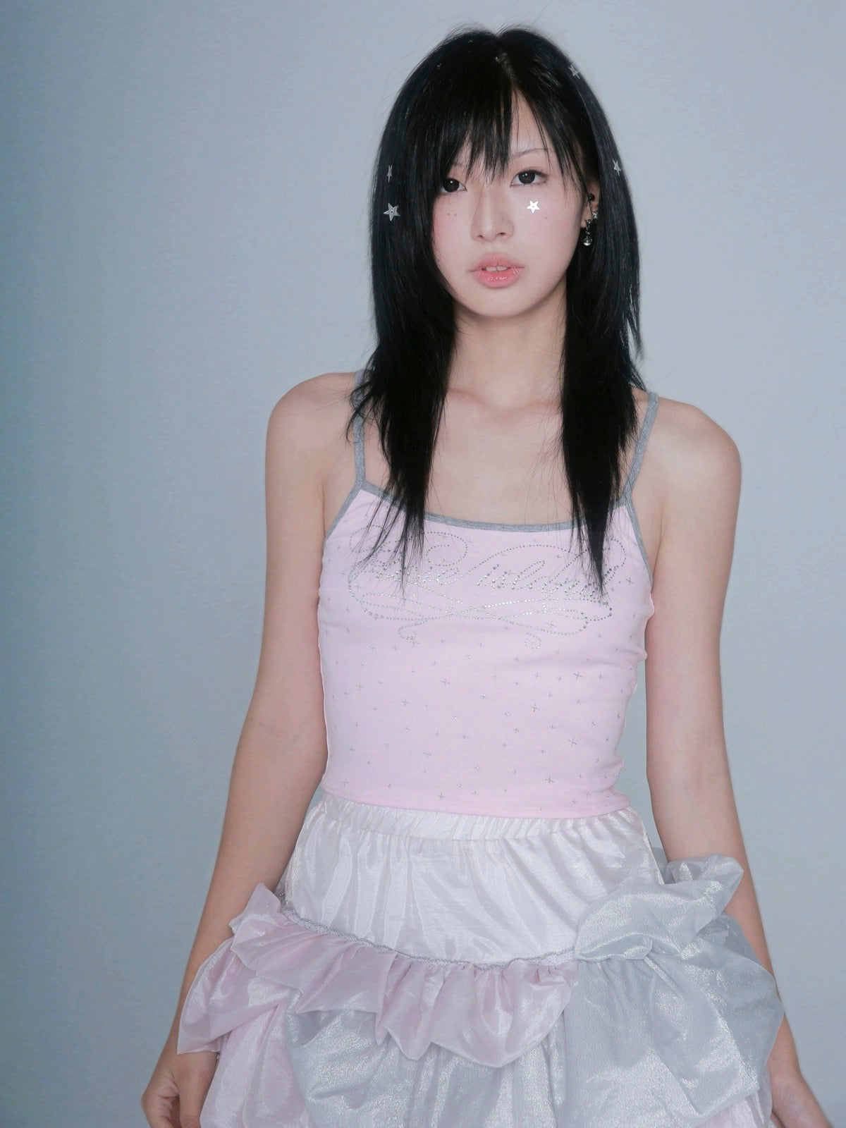 Get trendy with Starry Twinkle Wings Crop Top Linne Tank - Crop Top available at Peiliee Shop. Grab yours for $32 today!