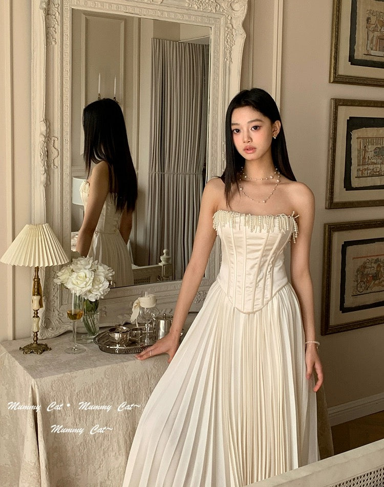 Get trendy with Luna Glow Satin Corset Skirt Set - available at Peiliee Shop. Grab yours for $46 today!